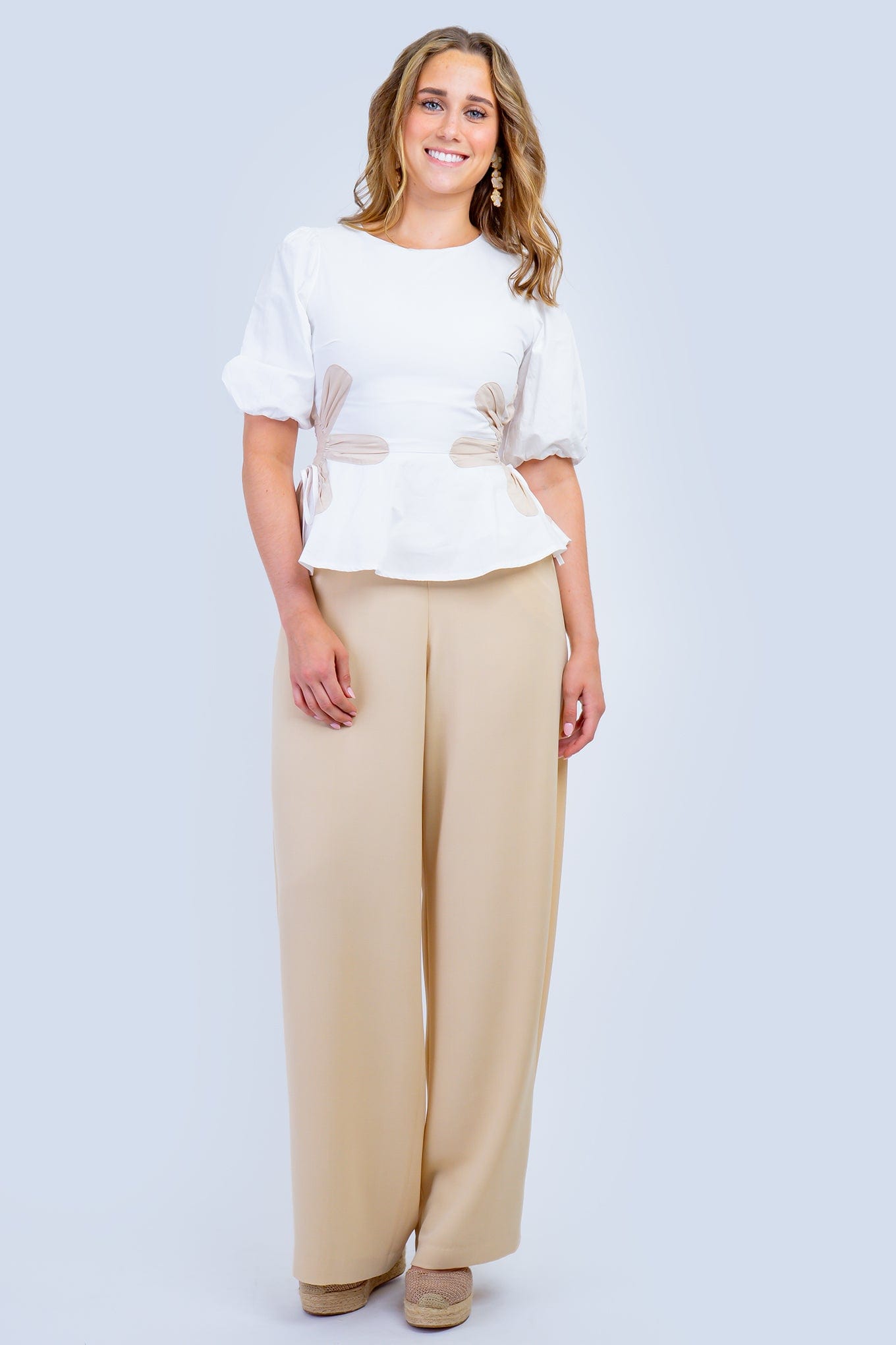 Chloe Dao PANTS Tan Straight Leg Cheryl Pants