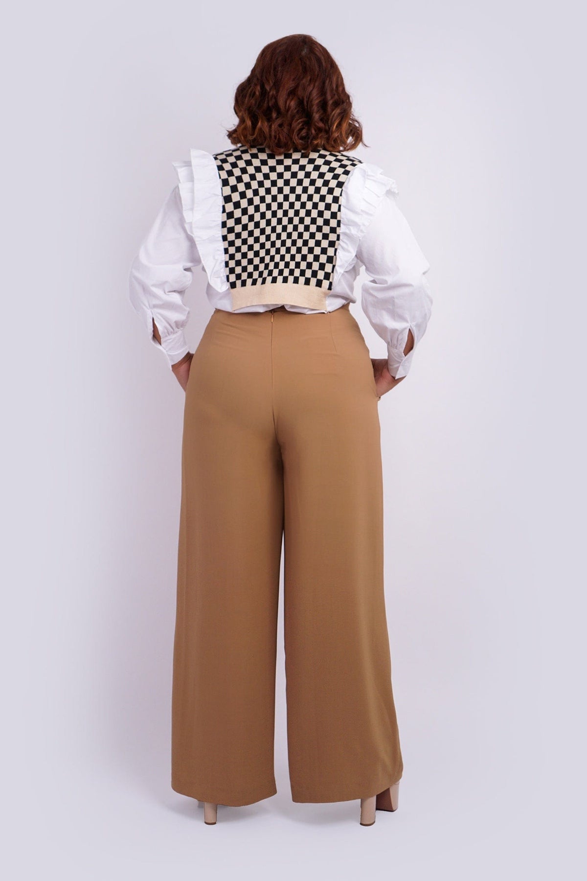 Chloe Dao BOTTOMS Dark Tan Straight Leg Cheryl Pants