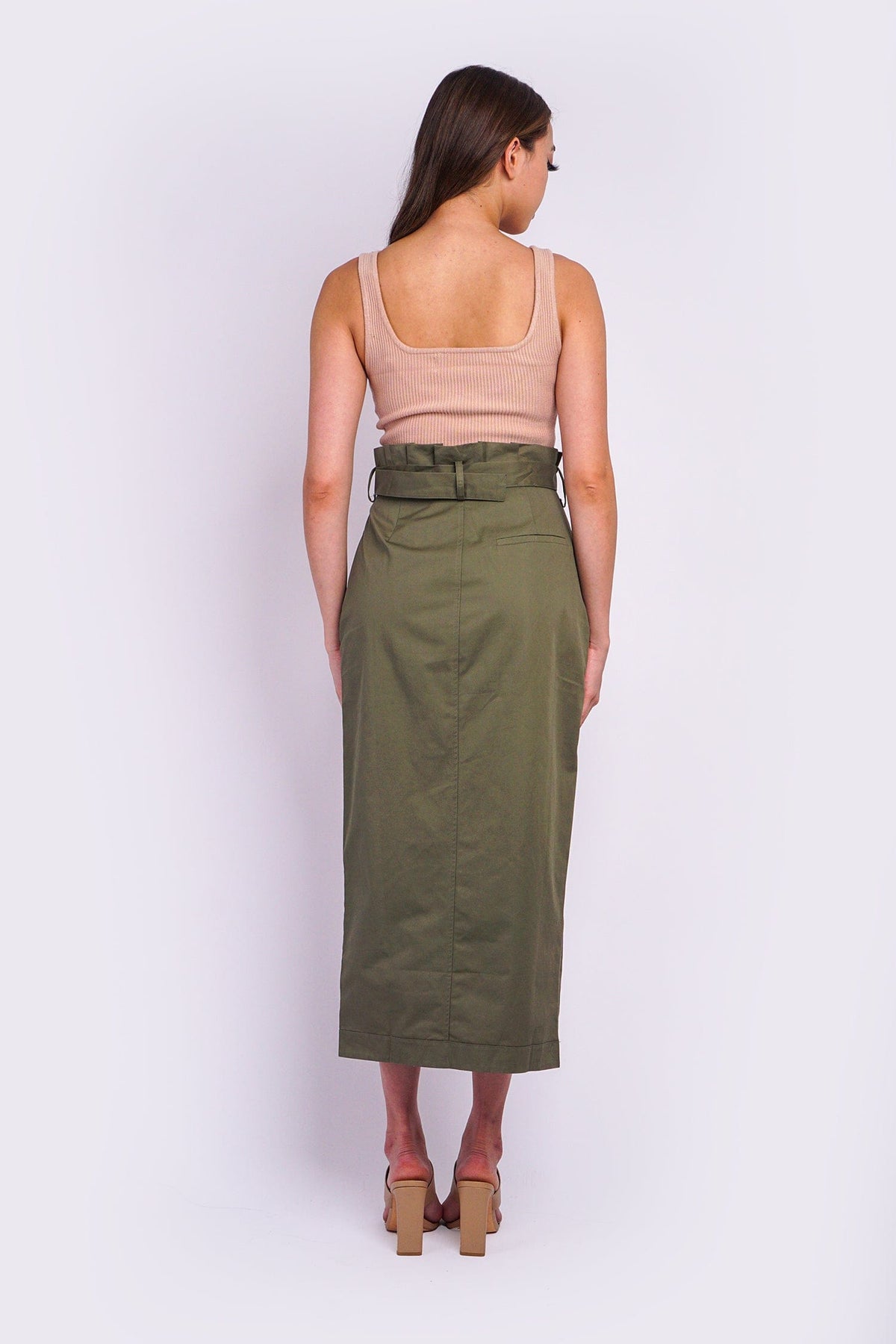 DCD BOTTOMS Military Green DB Skirt