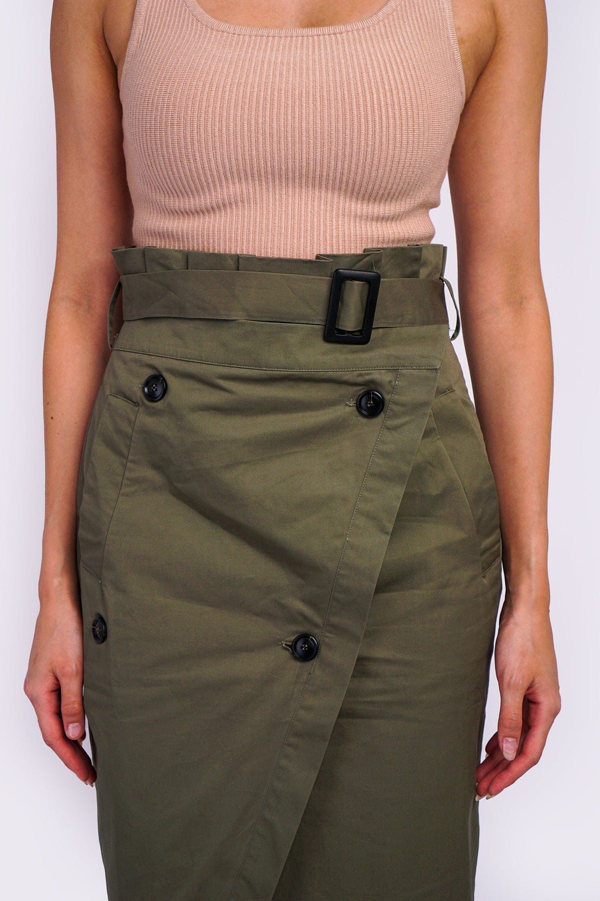 DCD BOTTOMS Military Green DB Skirt