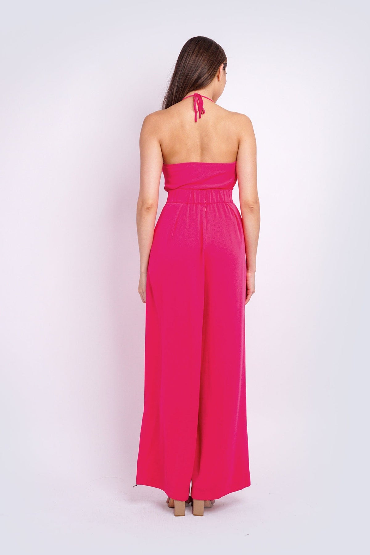 Chloe Dao BOTTOMS Pink Pleated High Waist Relaxing Leslie Pants