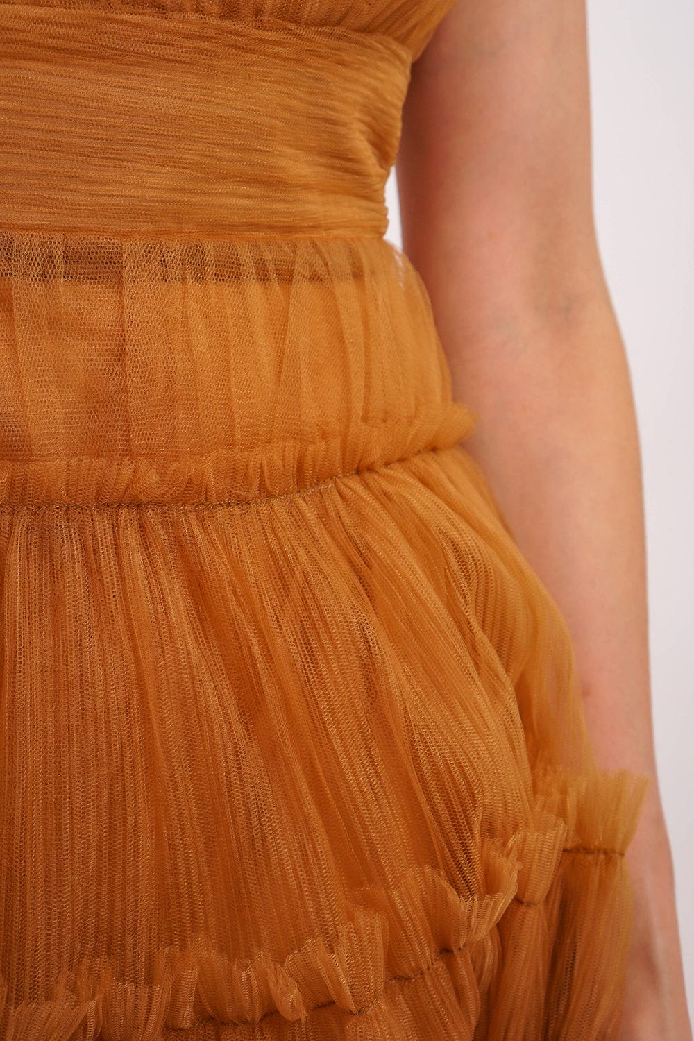 DCD DRESSES Almond Strapless Tulle Dress