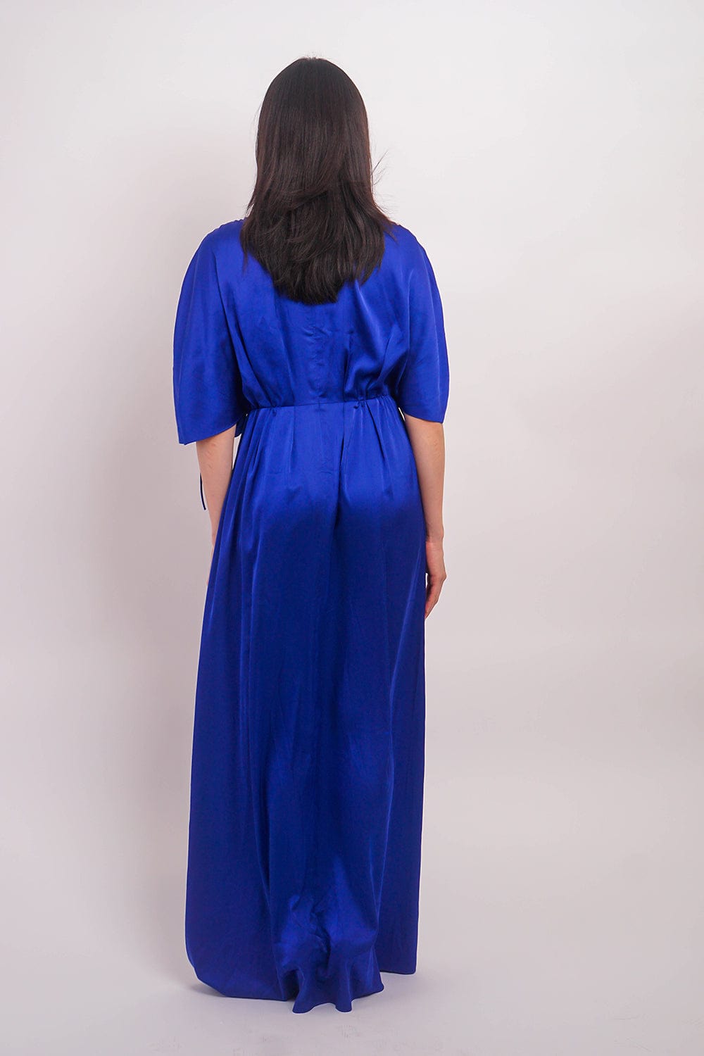 DCD DRESSES Cobalt Satin Kasumi Maxi Dress