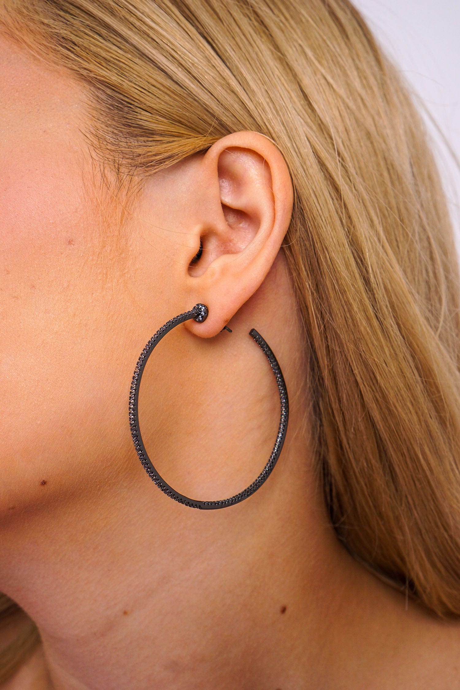 Large on sale cz hoops