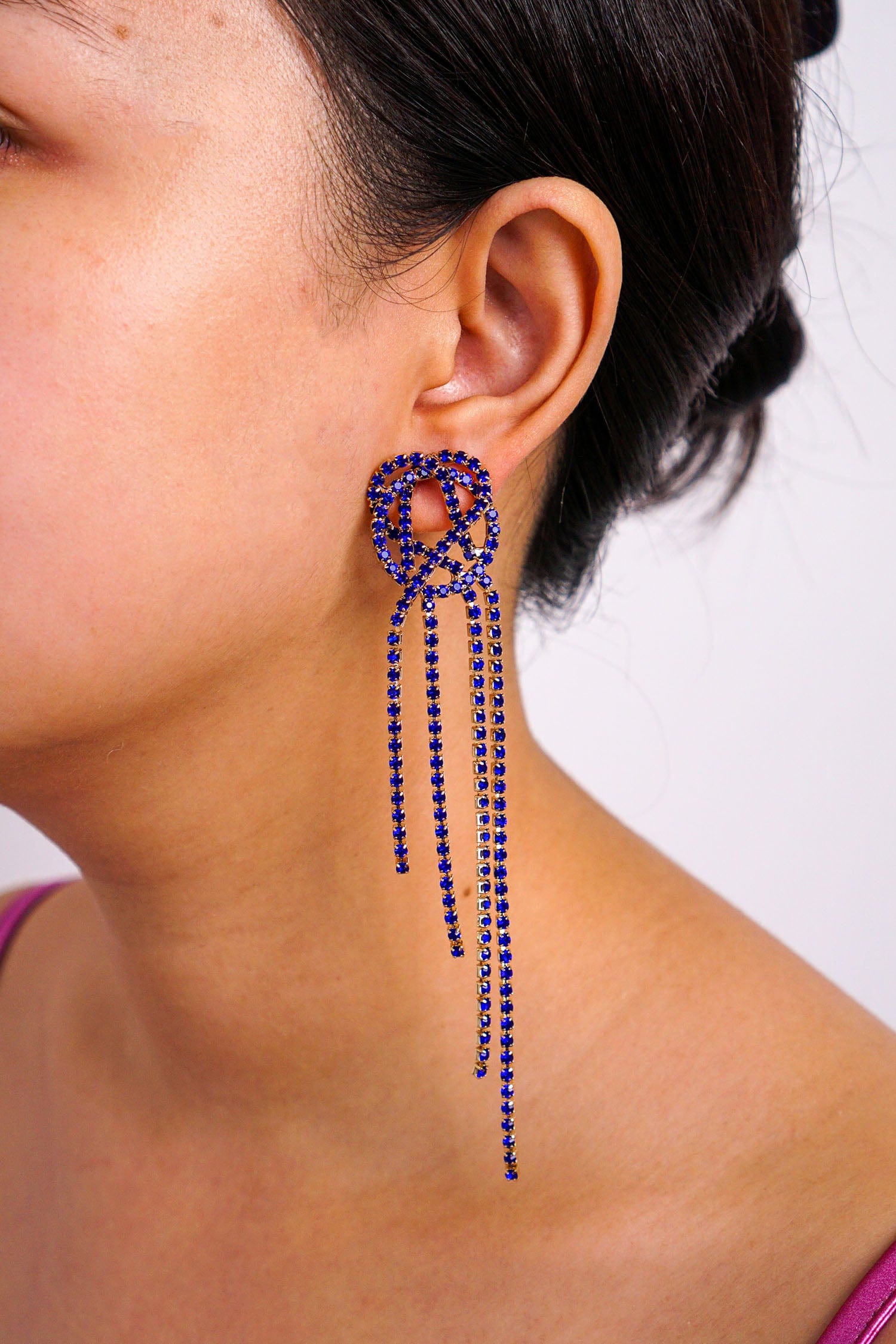 DCD EARRINGS Blue Diamond Tassel Earrings