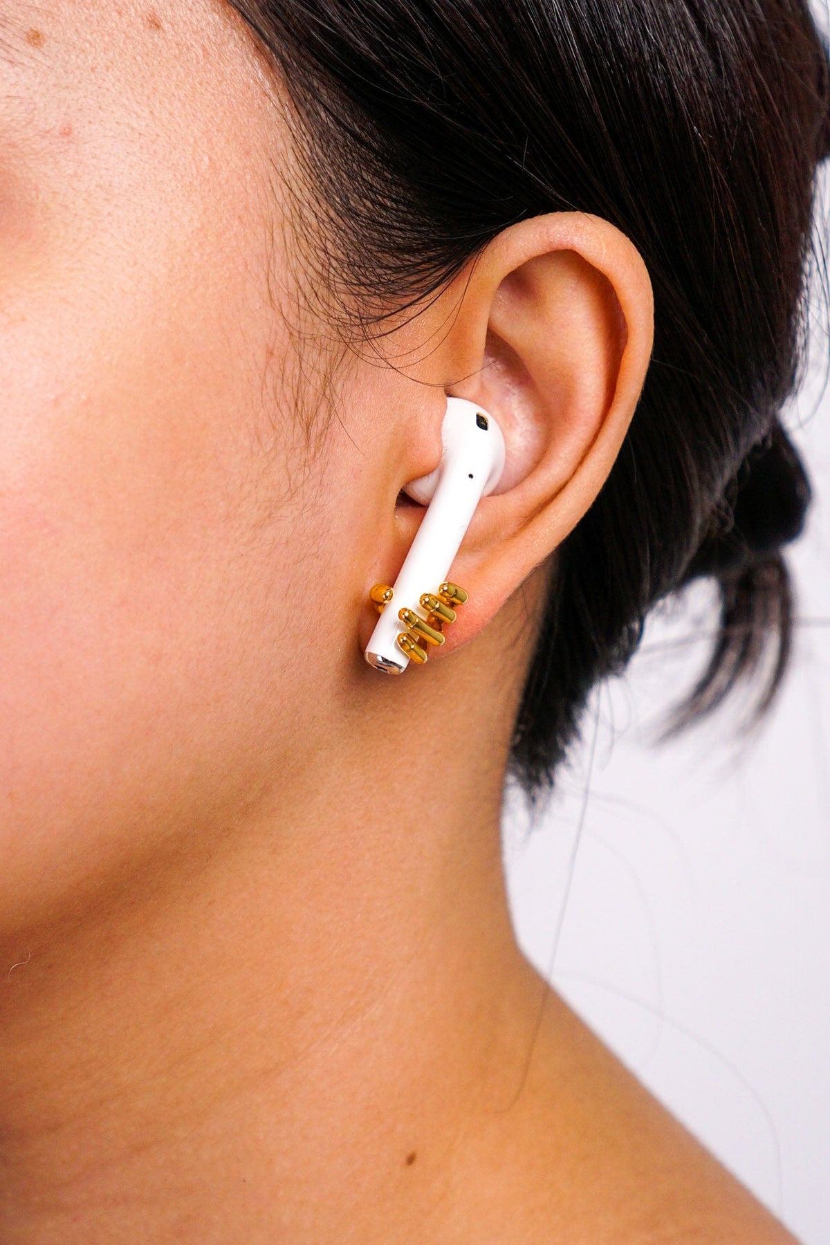 DCD EARRINGS Gold Geometric Hand Stud Earrings