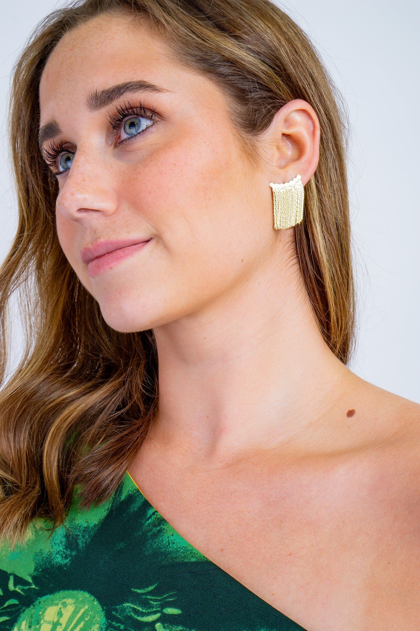 DCD EARRINGS Gold Geometric Tassel Earrings
