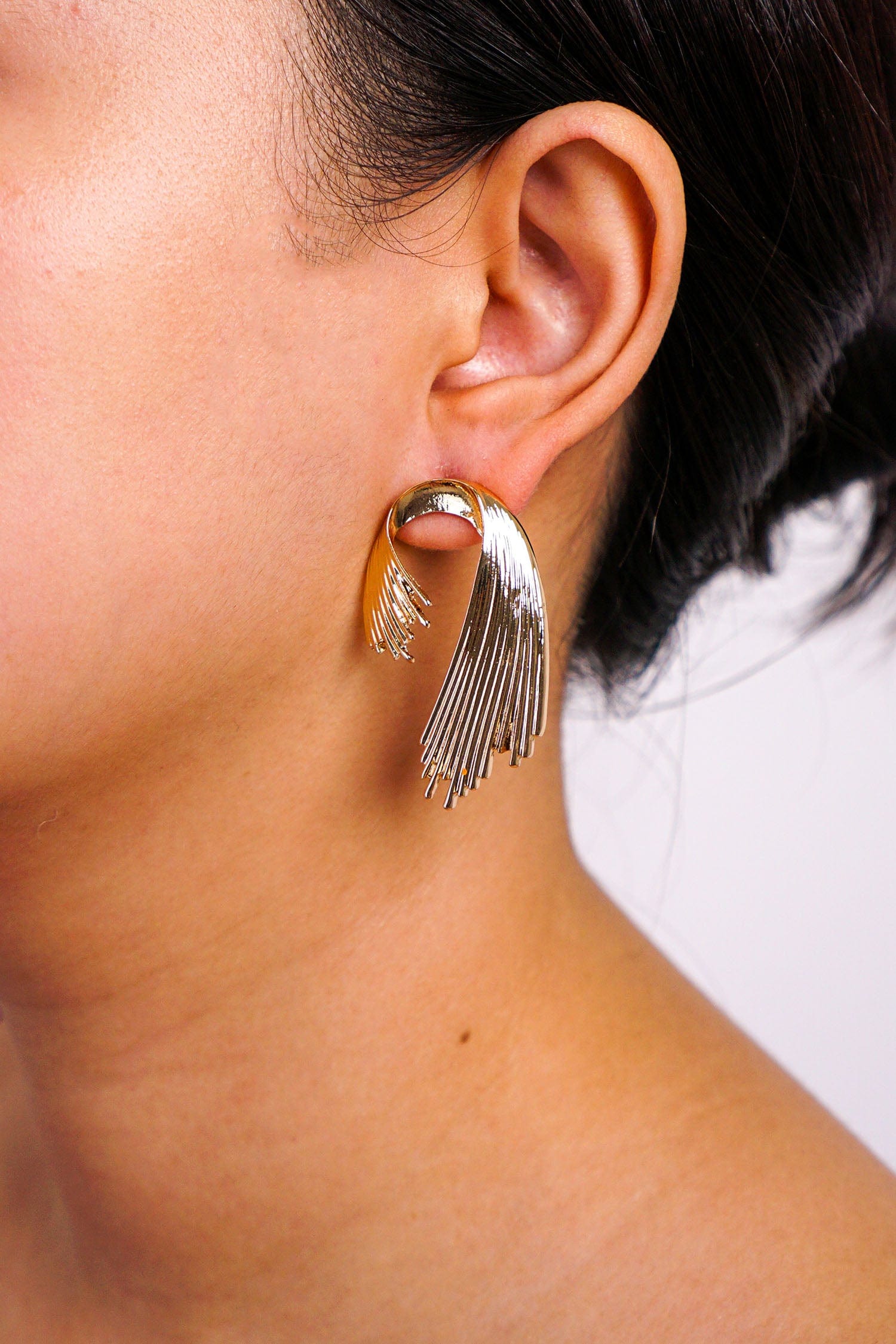 DCD EARRINGS Gold Mermaid Tail Earrings