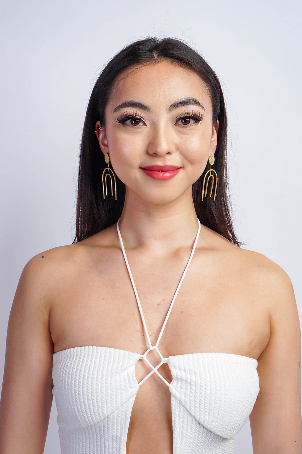 DCD EARRINGS Matte Gold Gate Earring