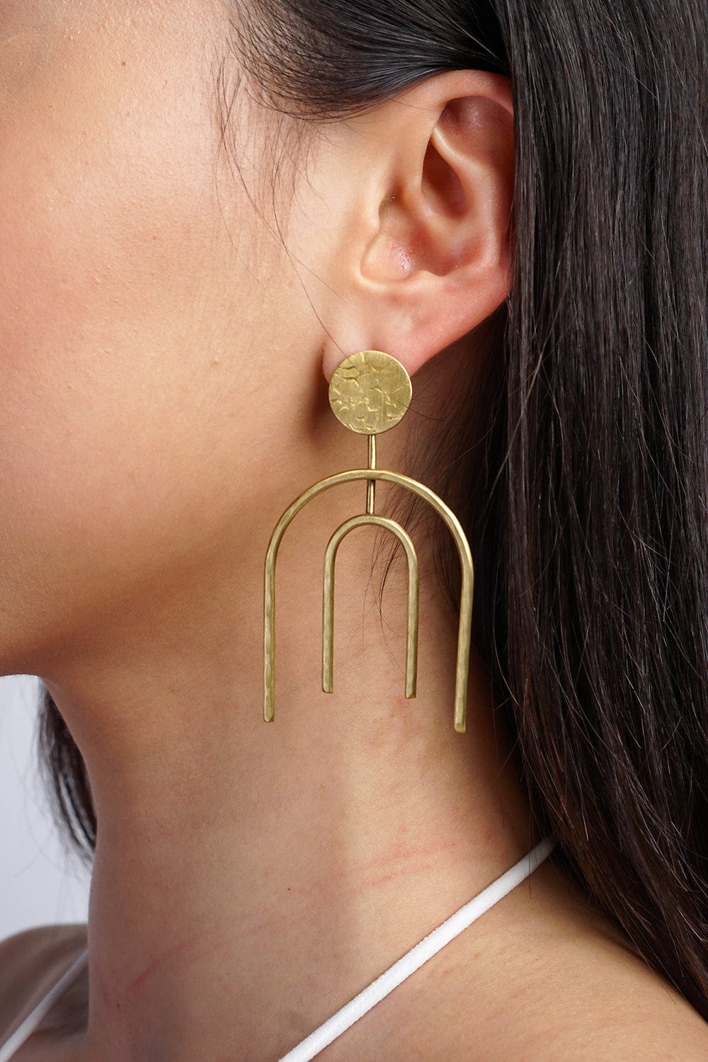 DCD EARRINGS Matte Gold Gate Earring