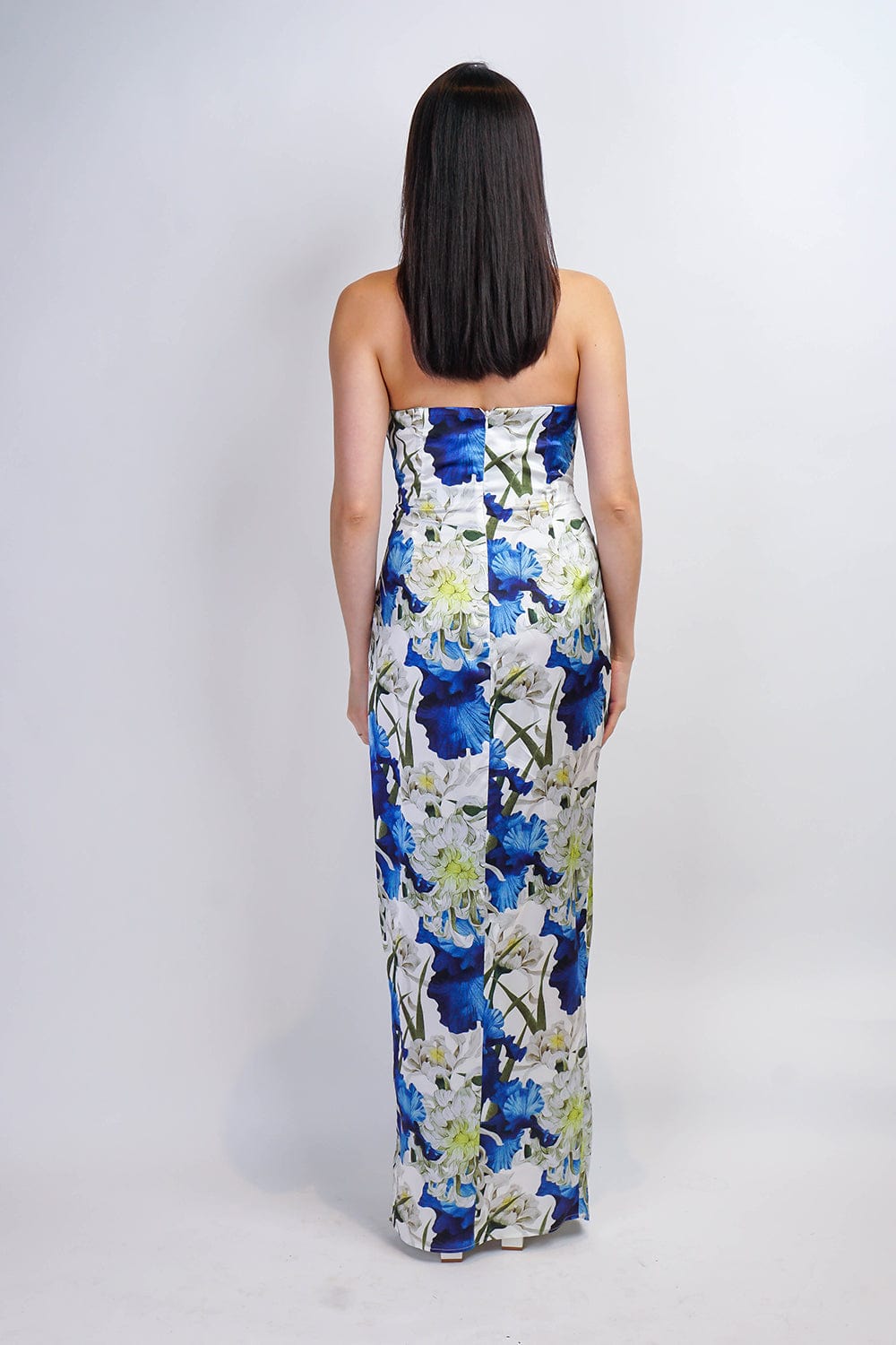 DCD GOWNS White Multi Strapless Sweetheart Gown