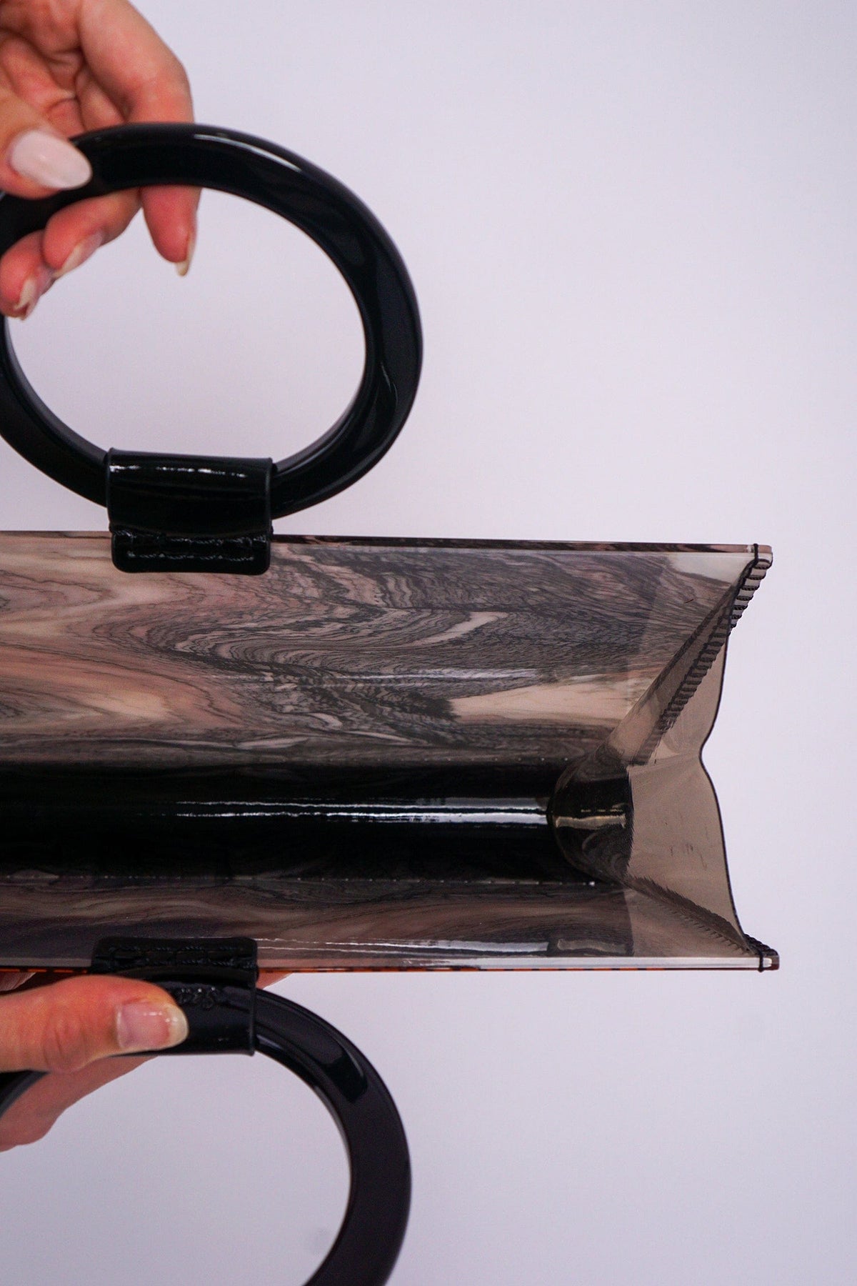 DCD HANDBAGS 1 Brown Black Beige Marble Bag