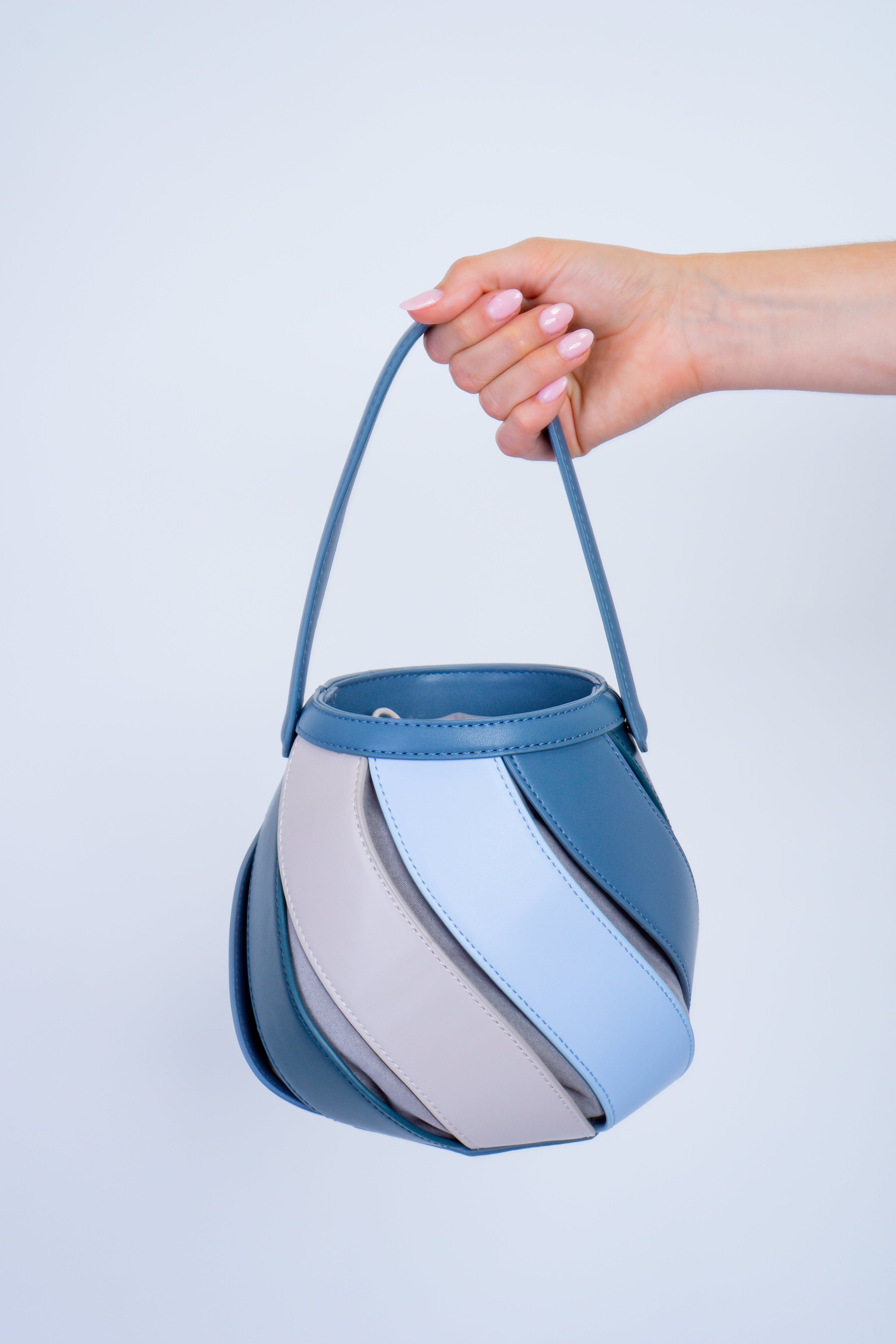 DCD HANDBAGS Blue Multi Bucket Bag