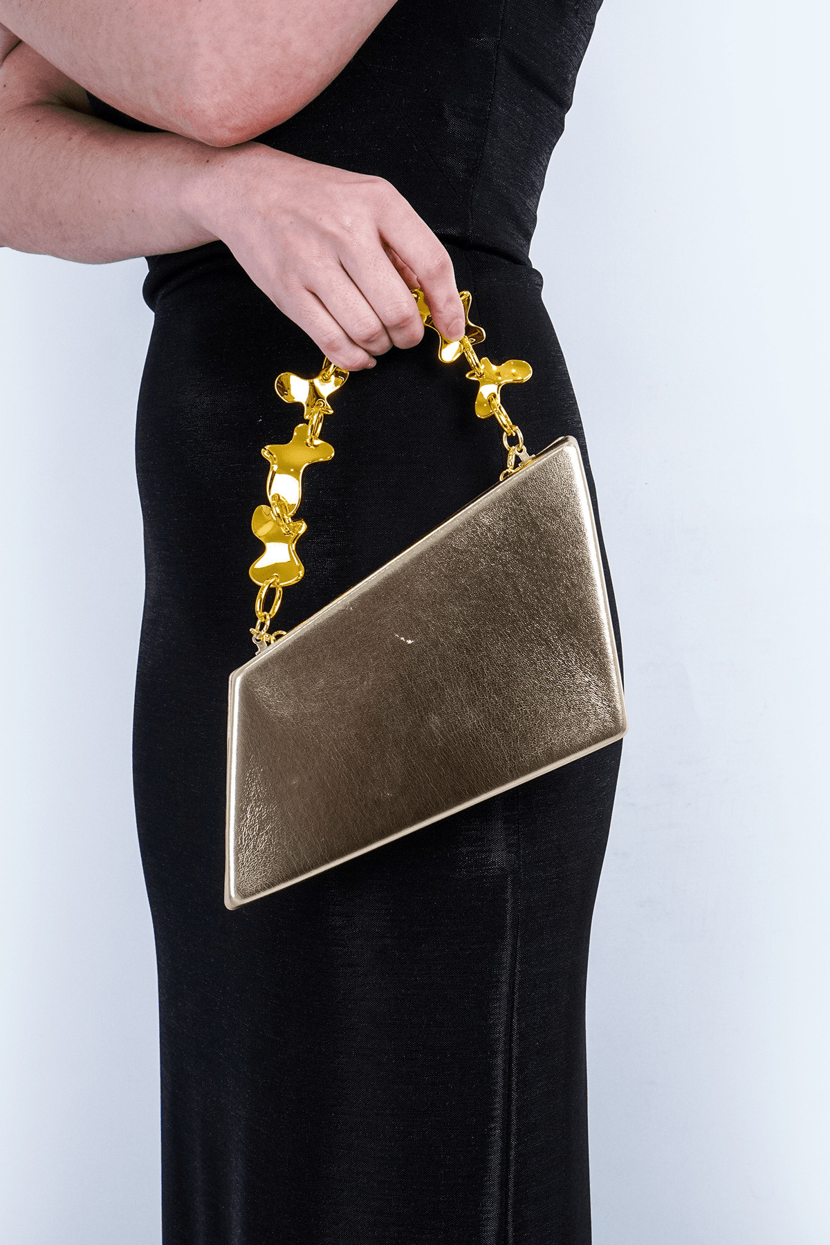Chloe Dao HANDBAGS Gold Abstract Handle Bag