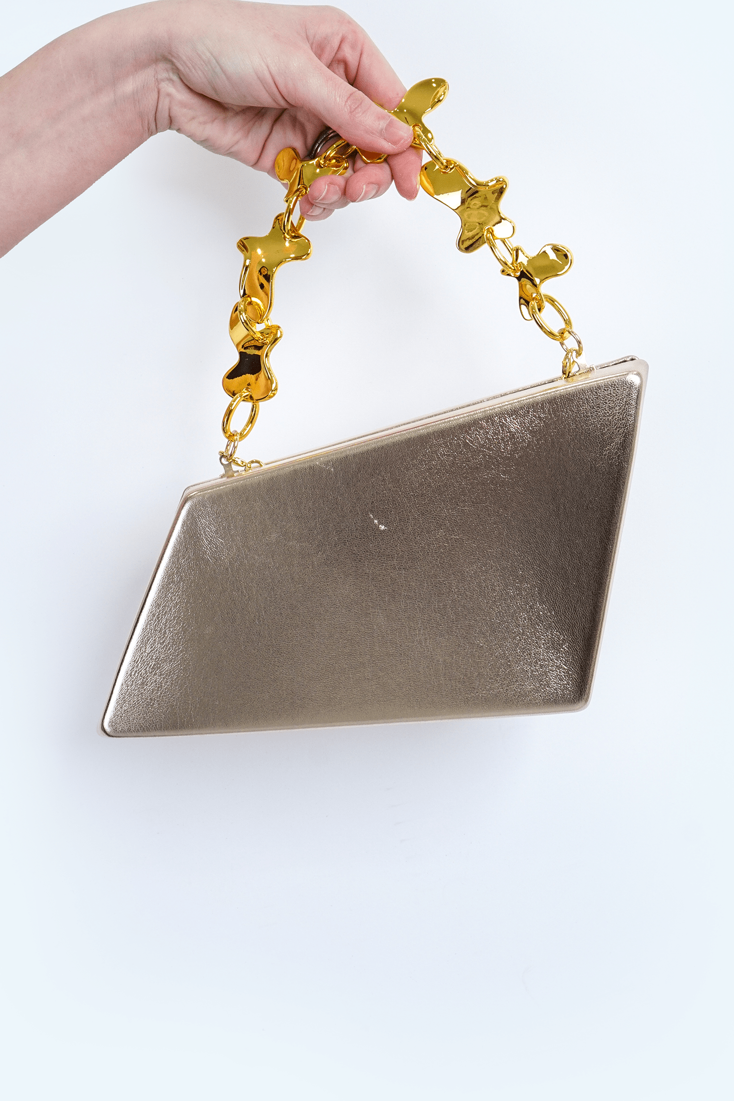 Chloe Dao HANDBAGS Gold Abstract Handle Bag