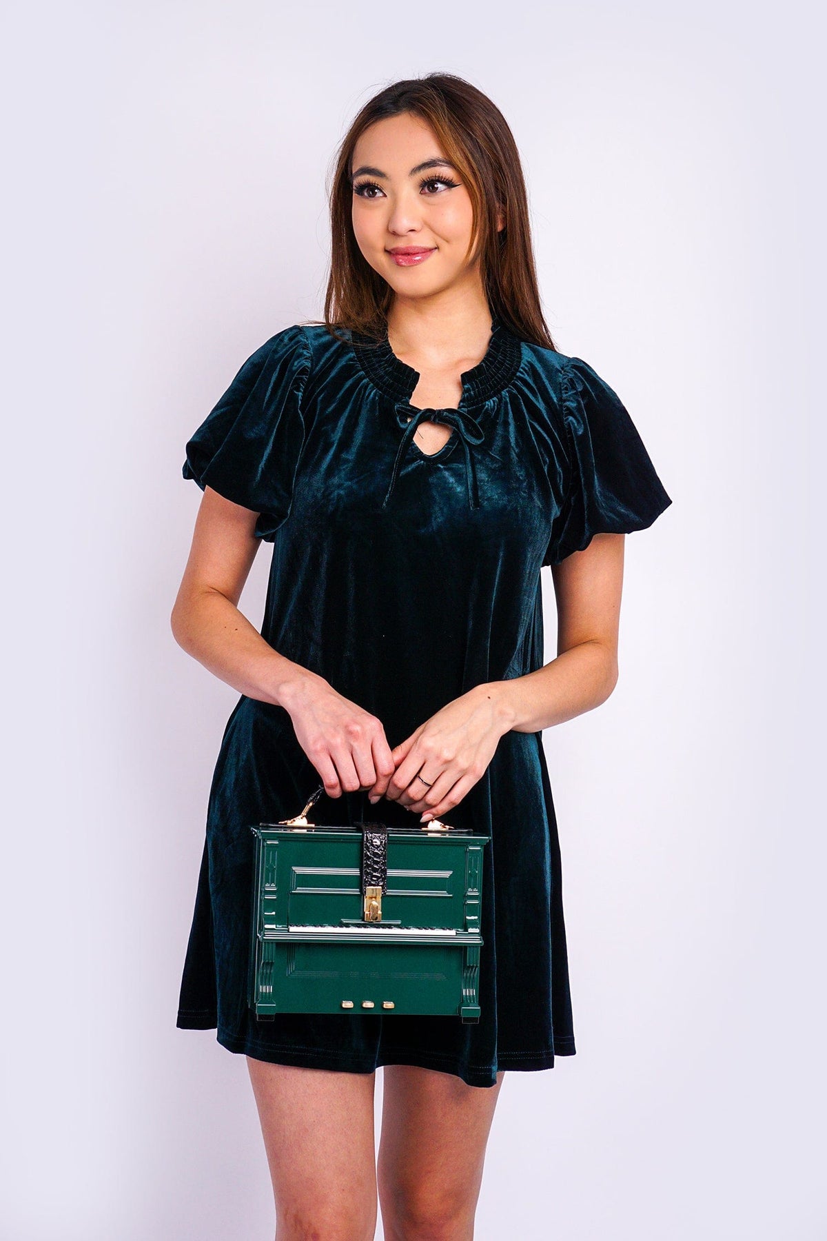 DCD HANDBAGS L Dark Green Piano Purse