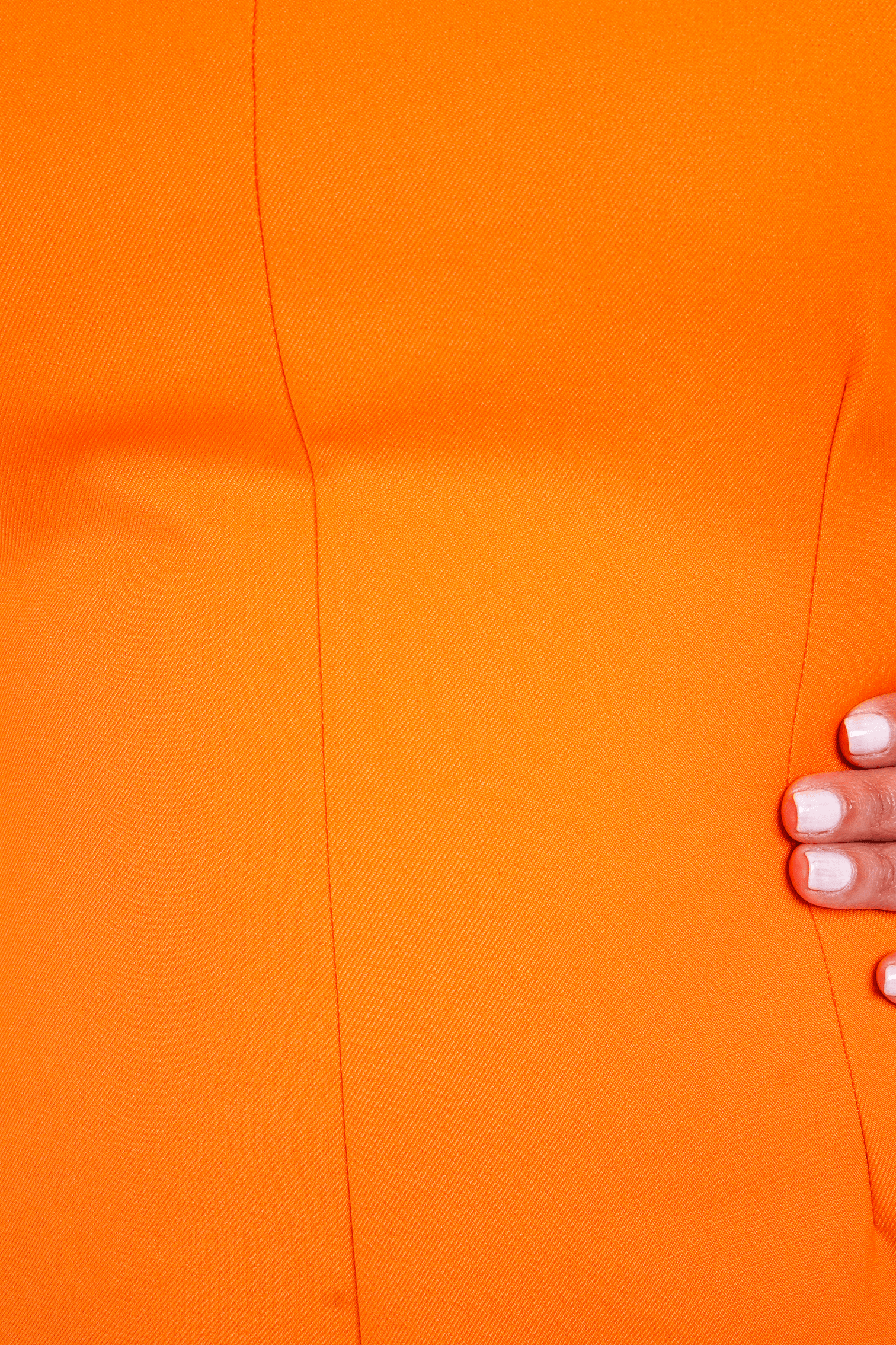 DCD JUMPSUITS Orange  V Puff Sleeve Jumpsuit