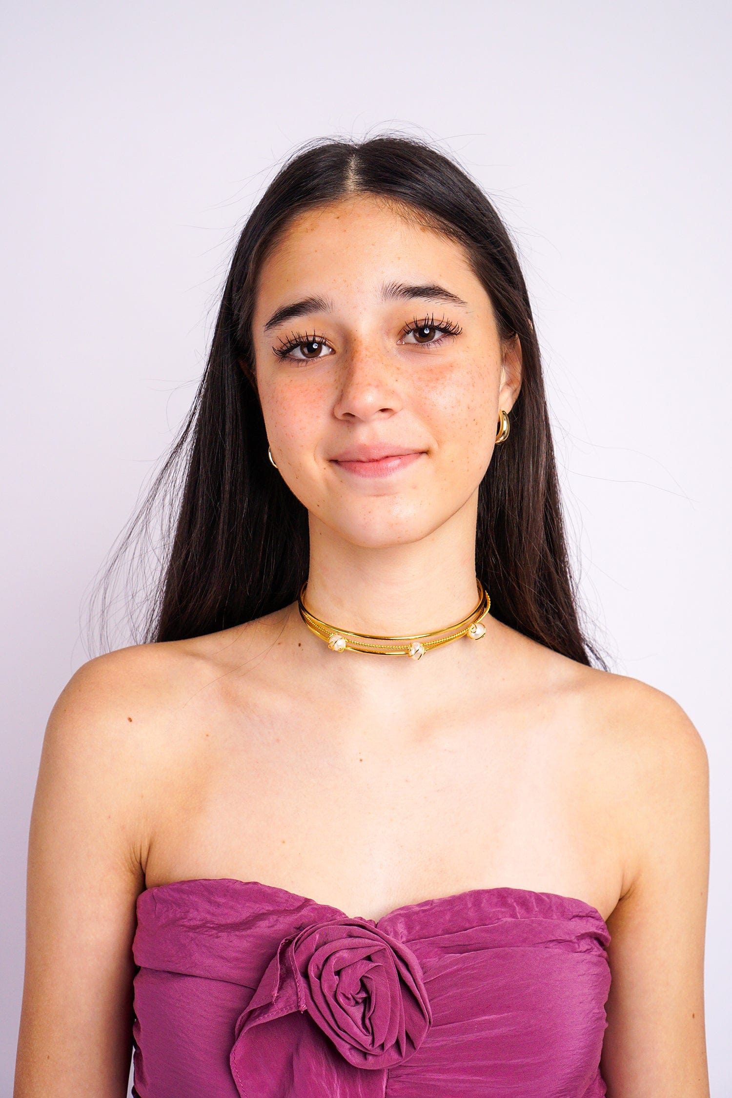 DCD NECKLACES 1 Gold Pearl Cholcer Necklace