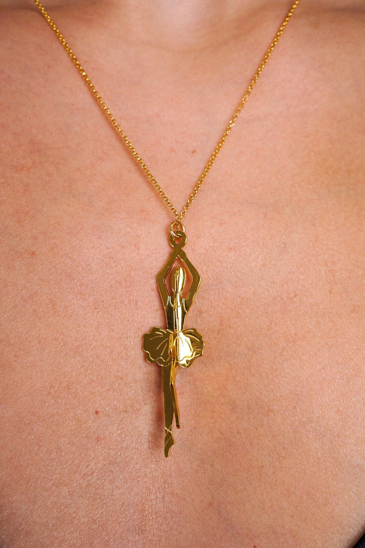 DCD NECKLACES Dancer Necklace In Bronze And Brass Gold Plated