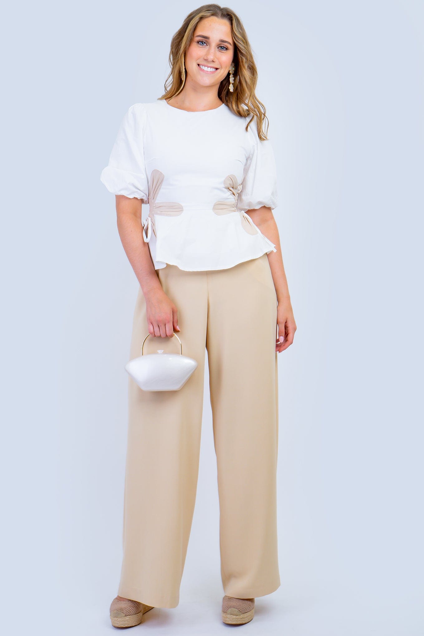 Chloe Dao PANTS Tan Straight Leg Cheryl Pants