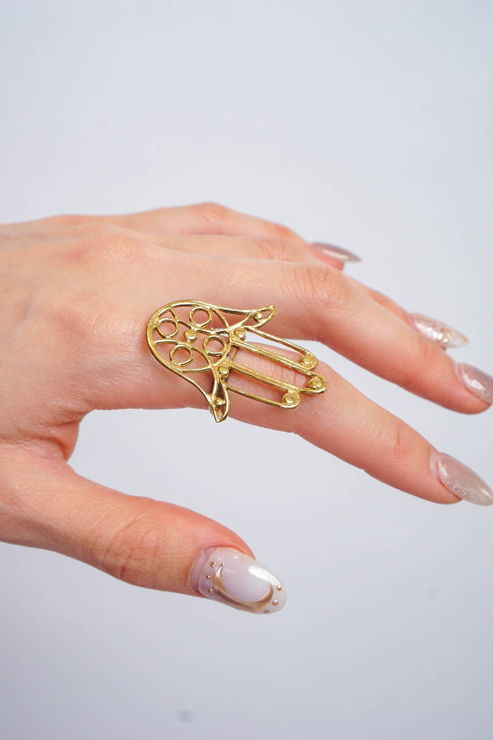 DCD RINGS Gold Hamsa Hand Ring