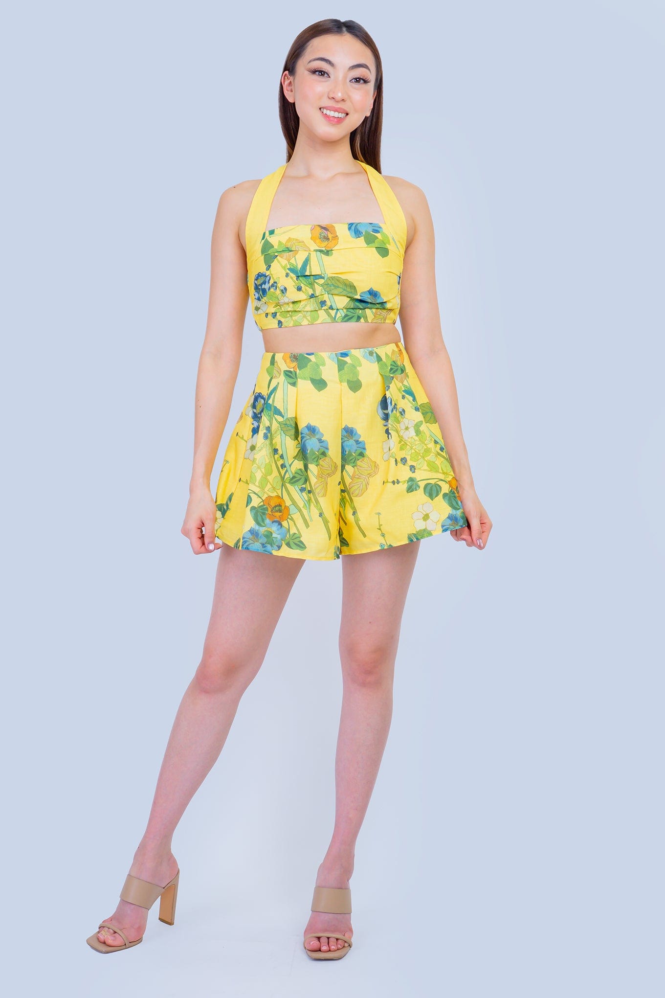 DCD SHORTS Yellow Spring Fling Short Set
