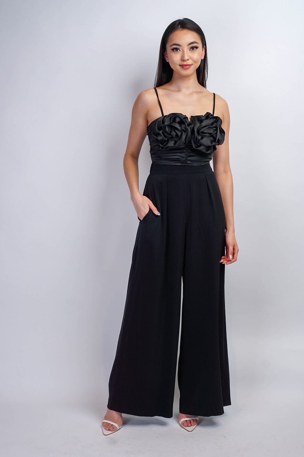 DCD Tops Black Bloom Flower Bra Top
