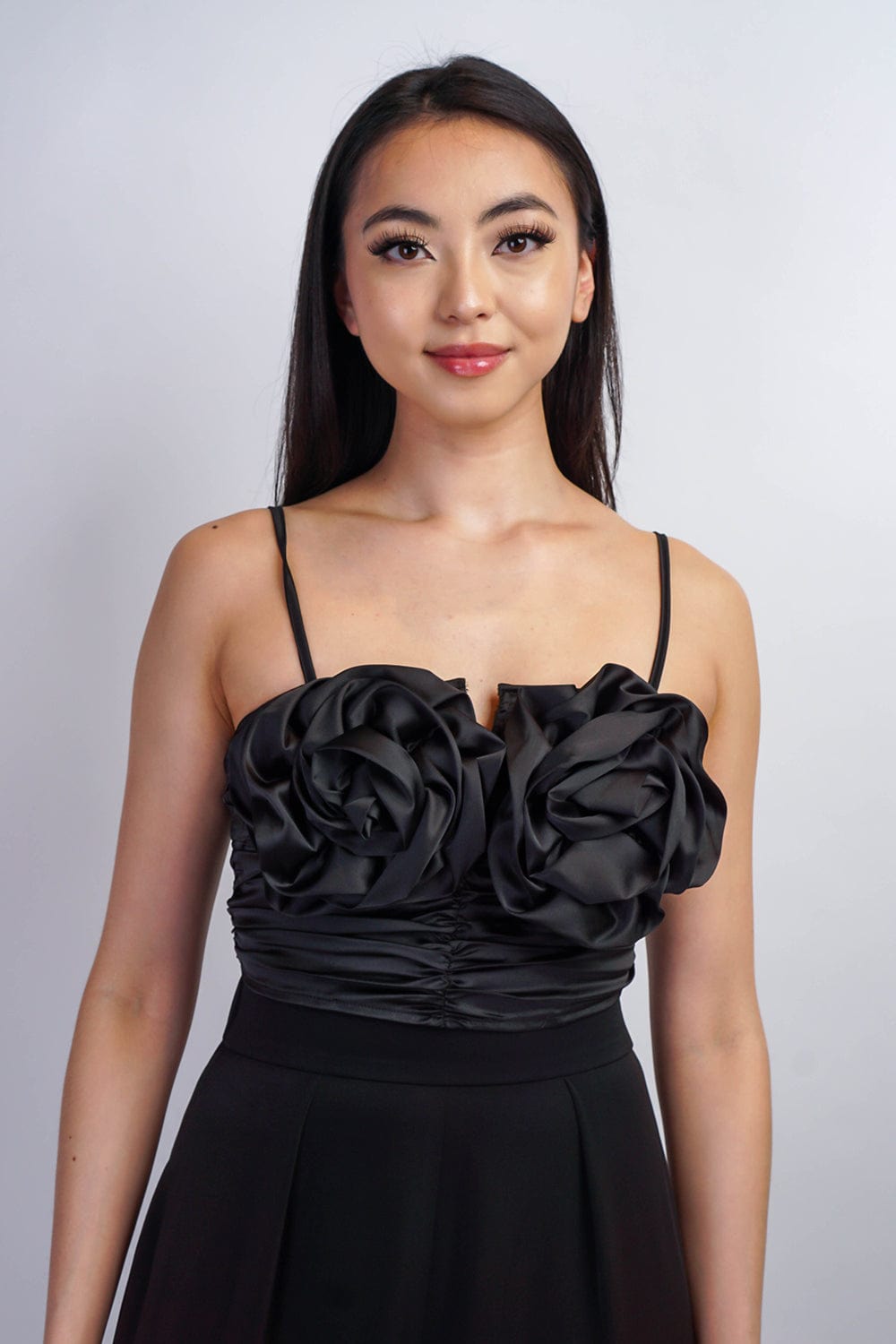DCD Tops Black Bloom Flower Bra Top