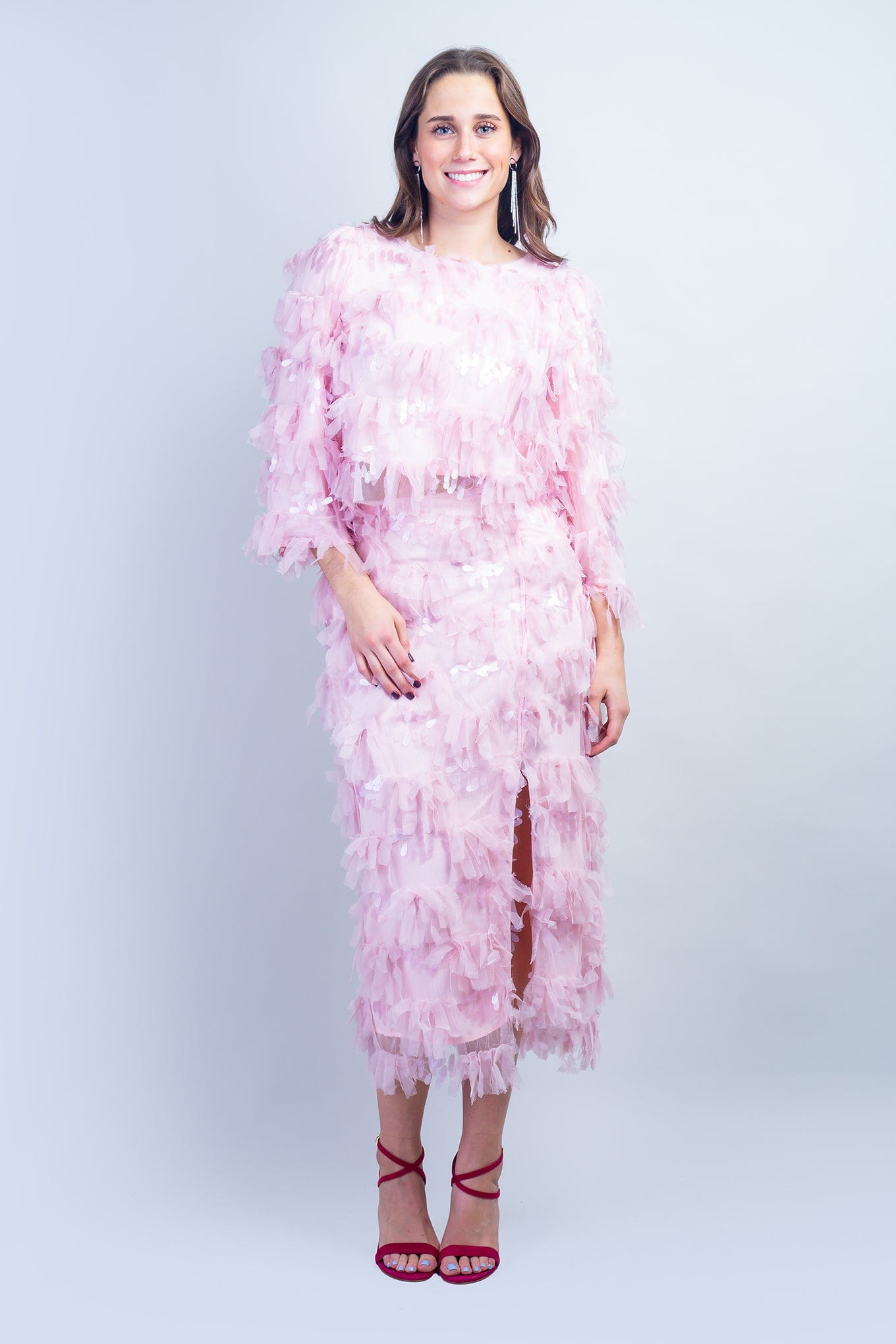 DCD TOPS Light Pink Textured Top