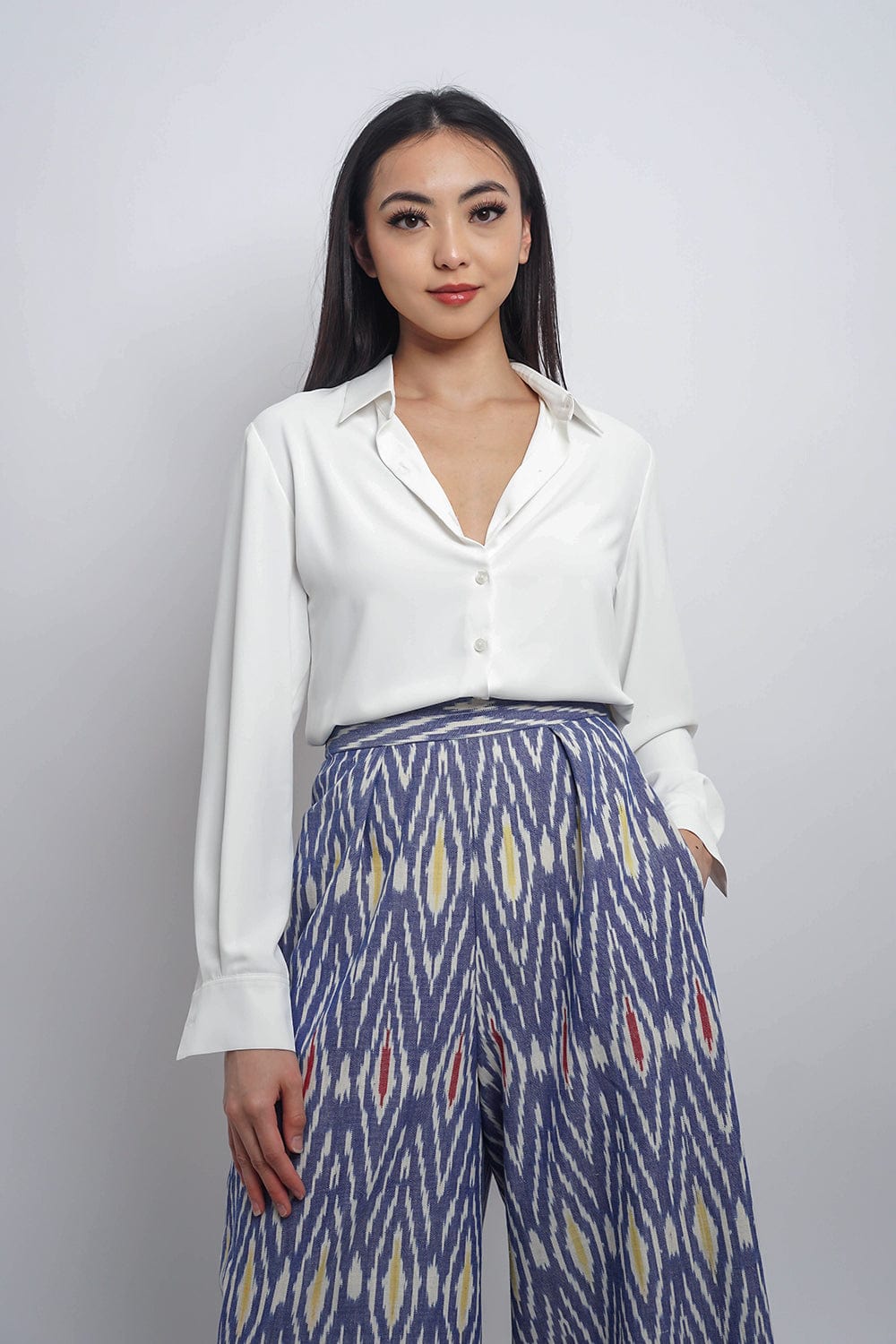 Chloe Dao TOPS White Button Up Jennifer Dress Shirt