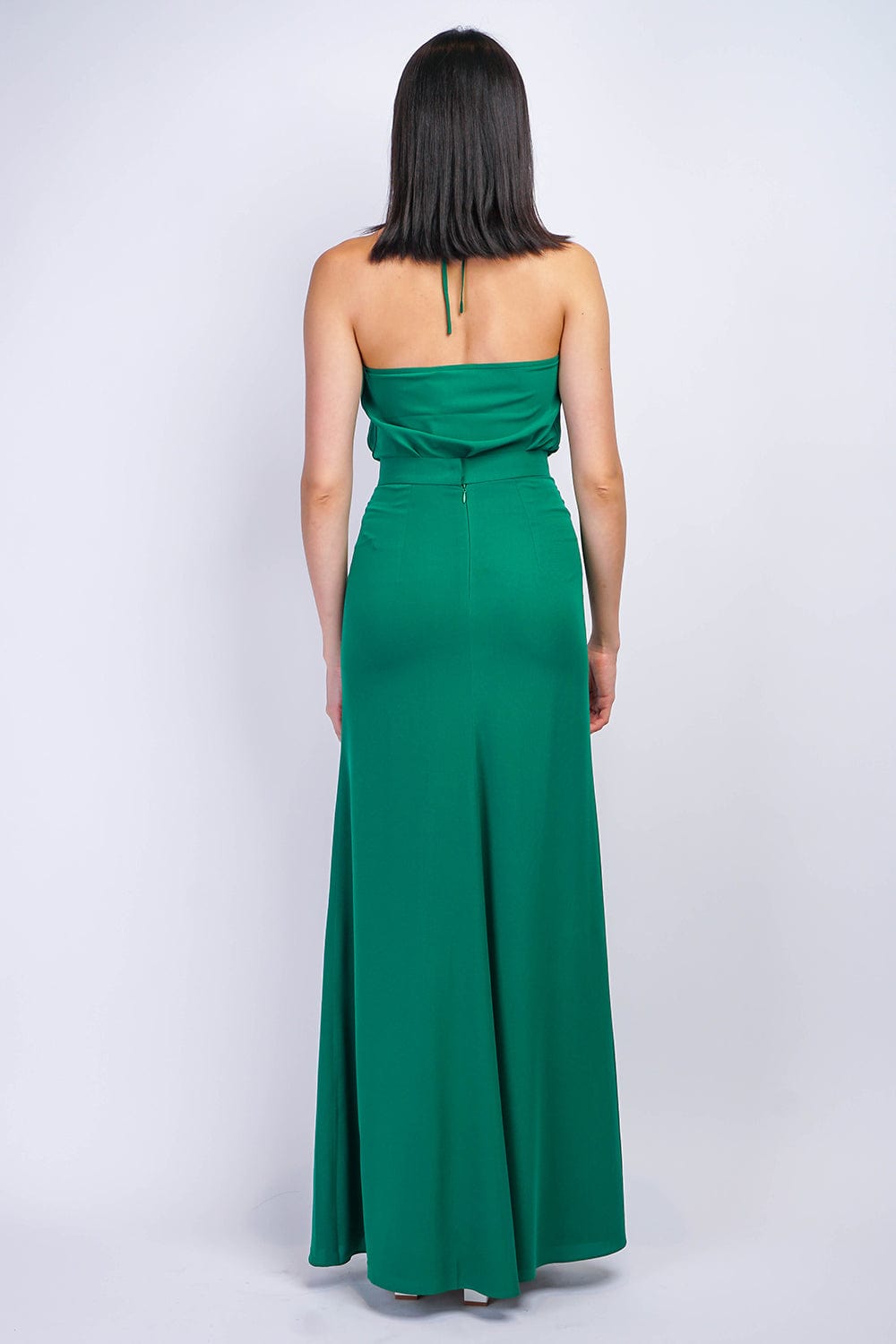 BOTTOMS Green Ashley Front Slit Long Skirt - Chloe Dao