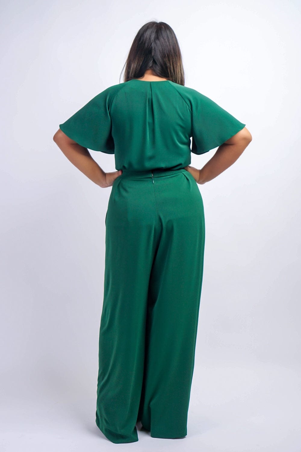 BOTTOMS Green Pleated High Waist Relaxing Leslie Pants - Chloe Dao
