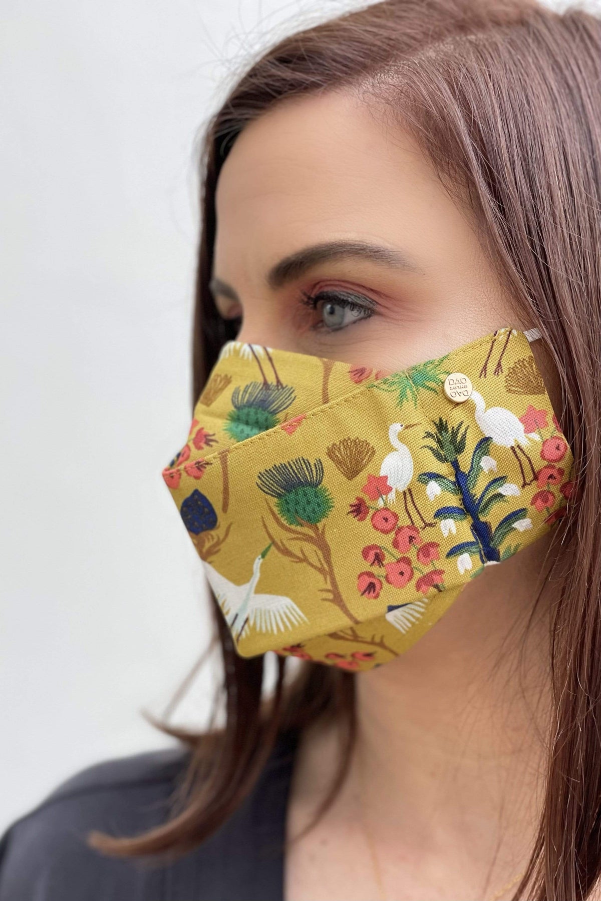Box Pleated Face Masks Japanese Garden Box Pleated Mask (with Filter Pocket) - Chloe Dao