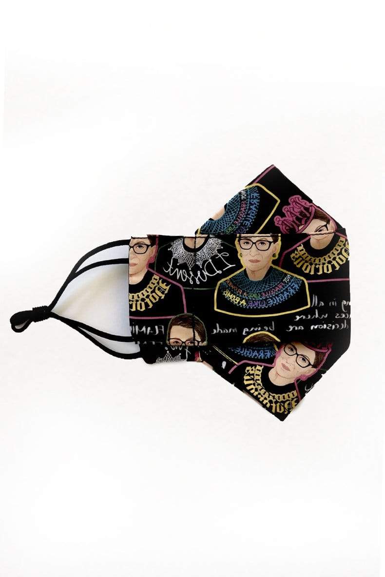 Box Pleated Face Masks RBG Print Mask (Box Pleated with Filter Pocket) - Chloe Dao
