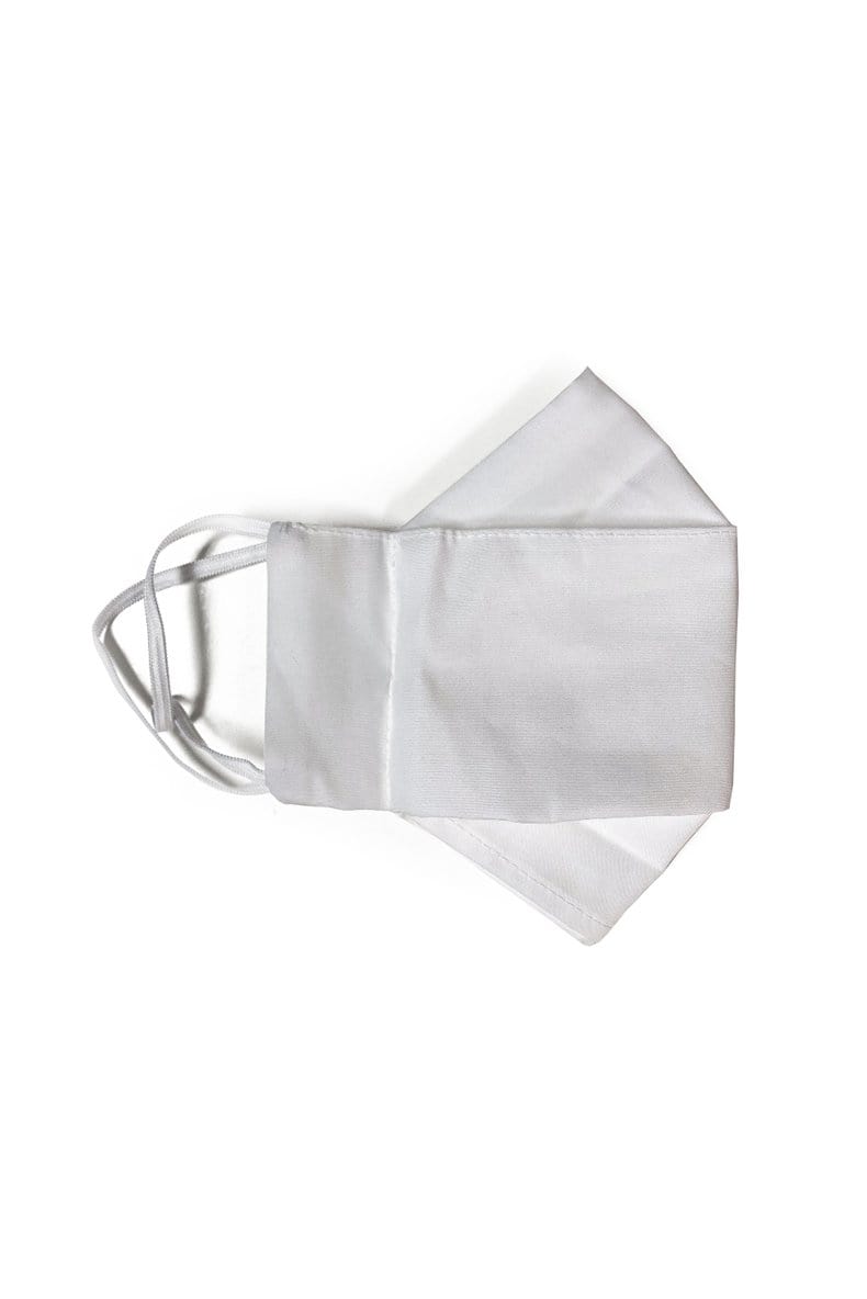Box Pleated Face Masks True White Cotton (Box Pleated Mask with Filter Pocket) XS/S (CHILD AGE 4-12) - Chloe Dao