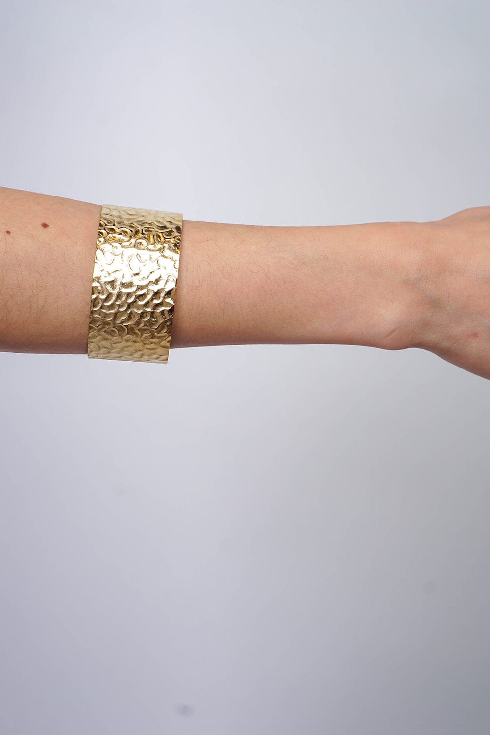 BRACELETS Hammered Gold Cuff Bracelet - Chloe Dao