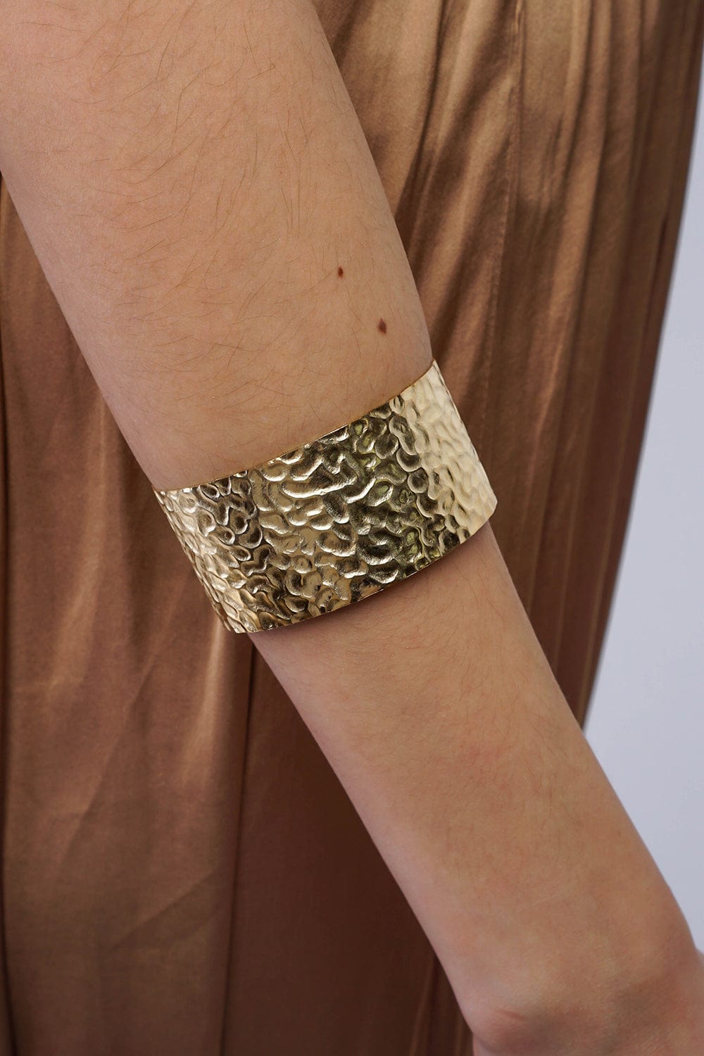 BRACELETS Hammered Gold Cuff Bracelet - Chloe Dao