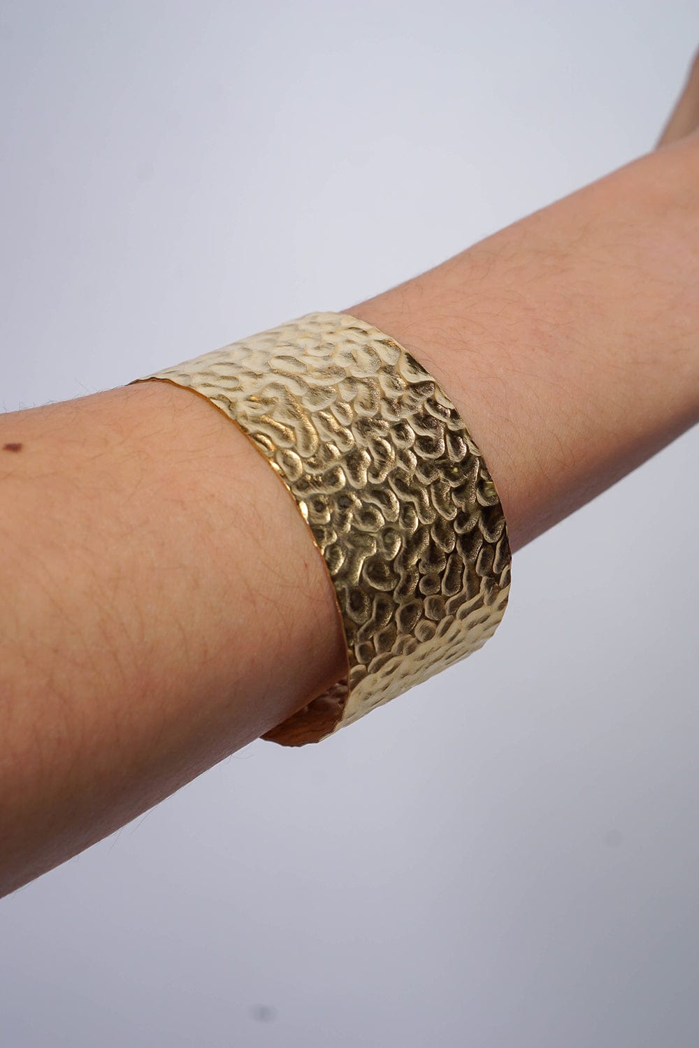 BRACELETS Hammered Gold Cuff Bracelet - Chloe Dao