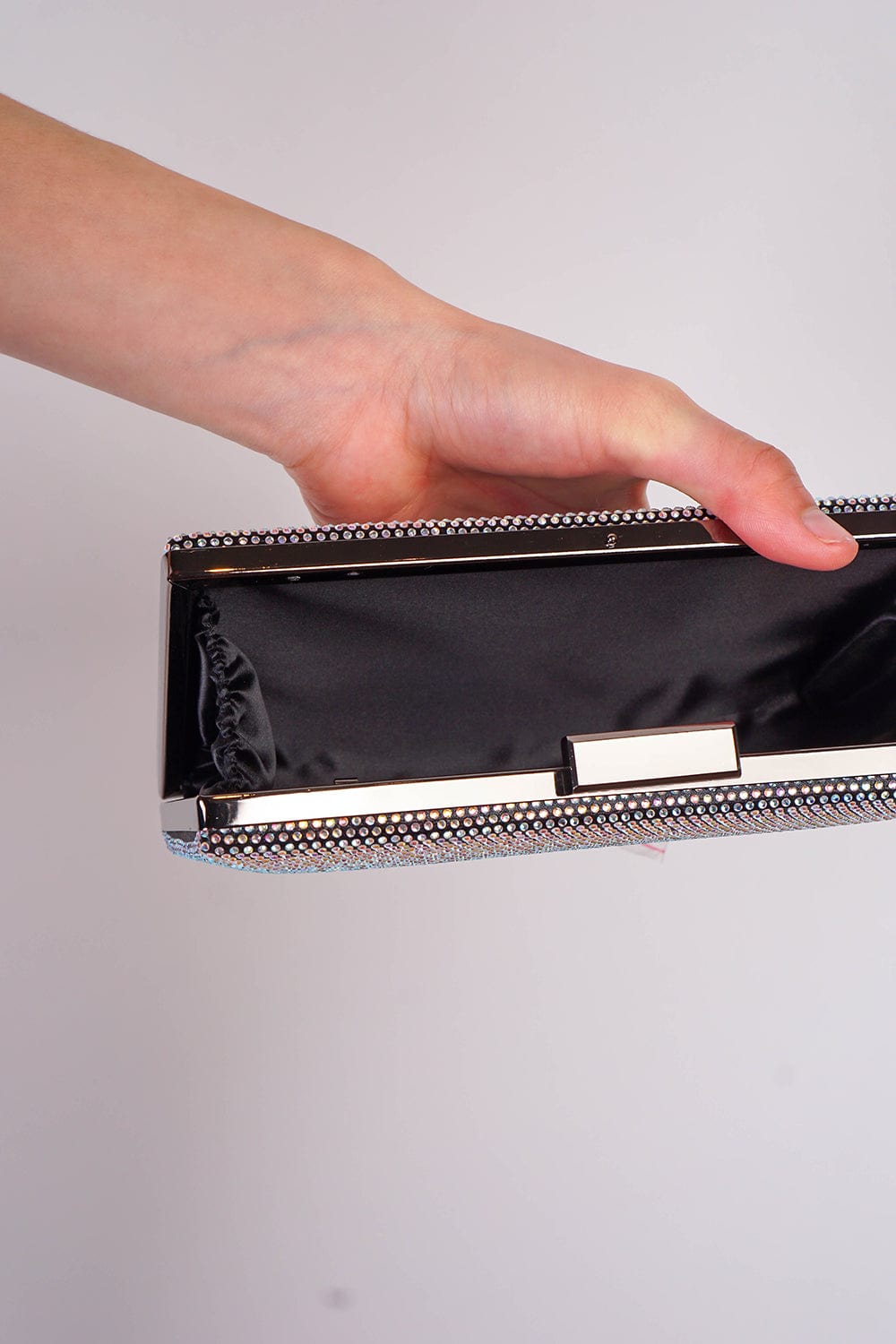 DCD CLUTCHES Blue Rhinestone Clutch