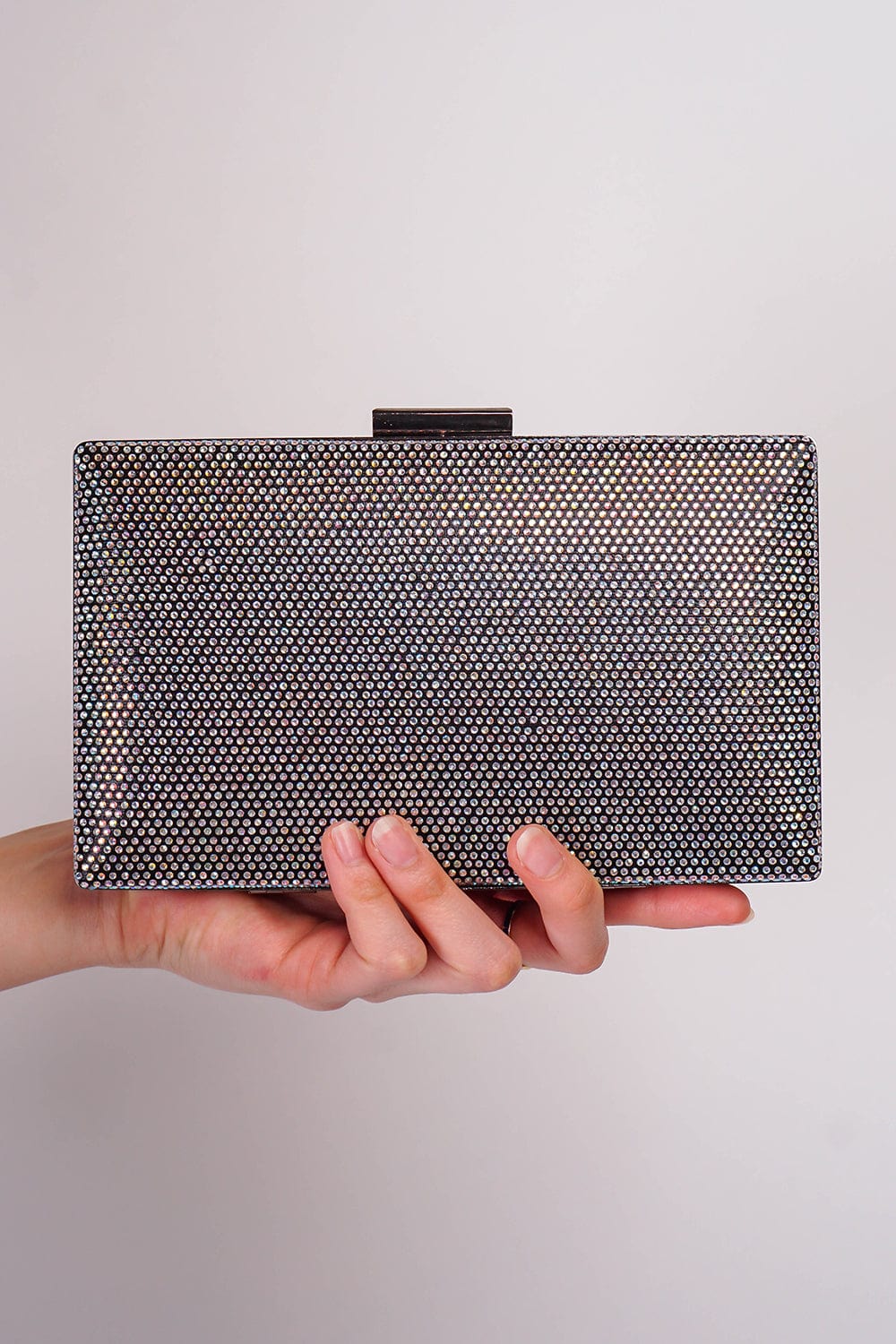 DCD CLUTCHES Blue Rhinestone Clutch