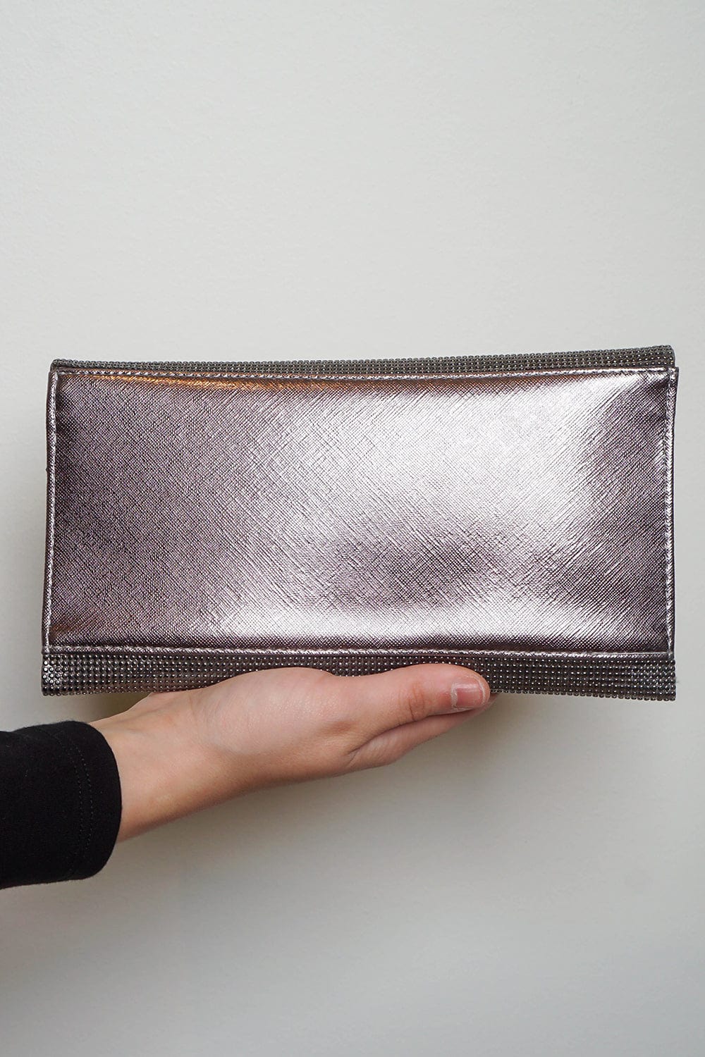 CLUTCHES Chrome Rhinestone Envelope Clutch - Chloe Dao