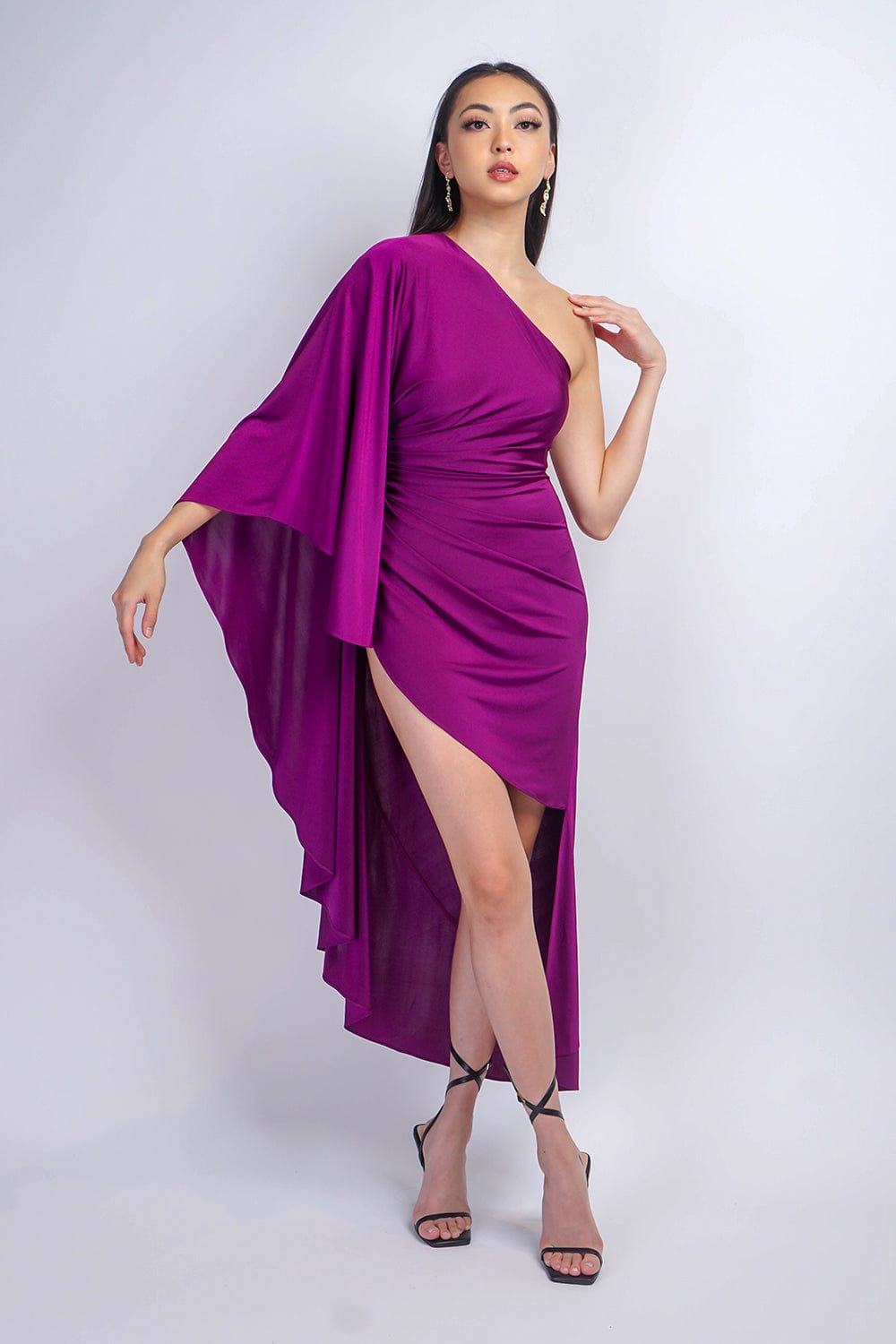 DRESSES Orchid One Shoulder Jersey Carolina Dress - Chloe Dao