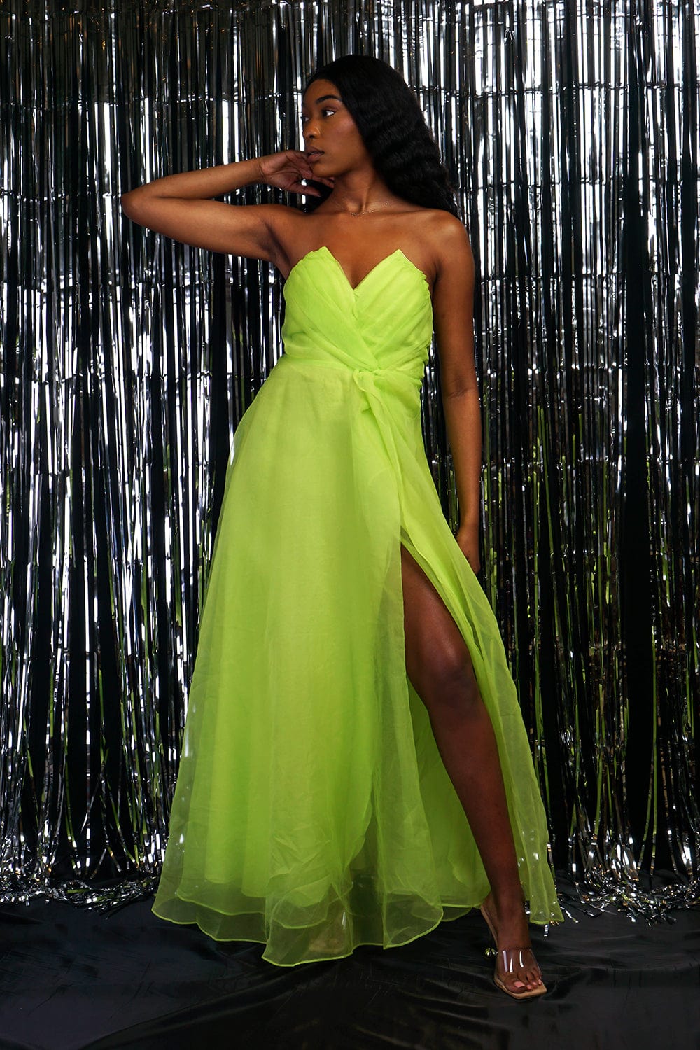 Neon Strapless Sweetheart Full Skirt Gown - Chloe Dao