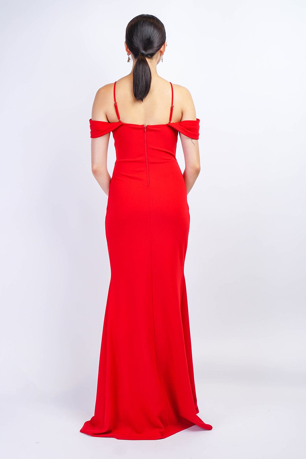 GOWNS Red Corset Mermaid Gown - Chloe Dao