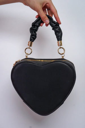 Black Heart Shaped Handbag - Chloe Dao