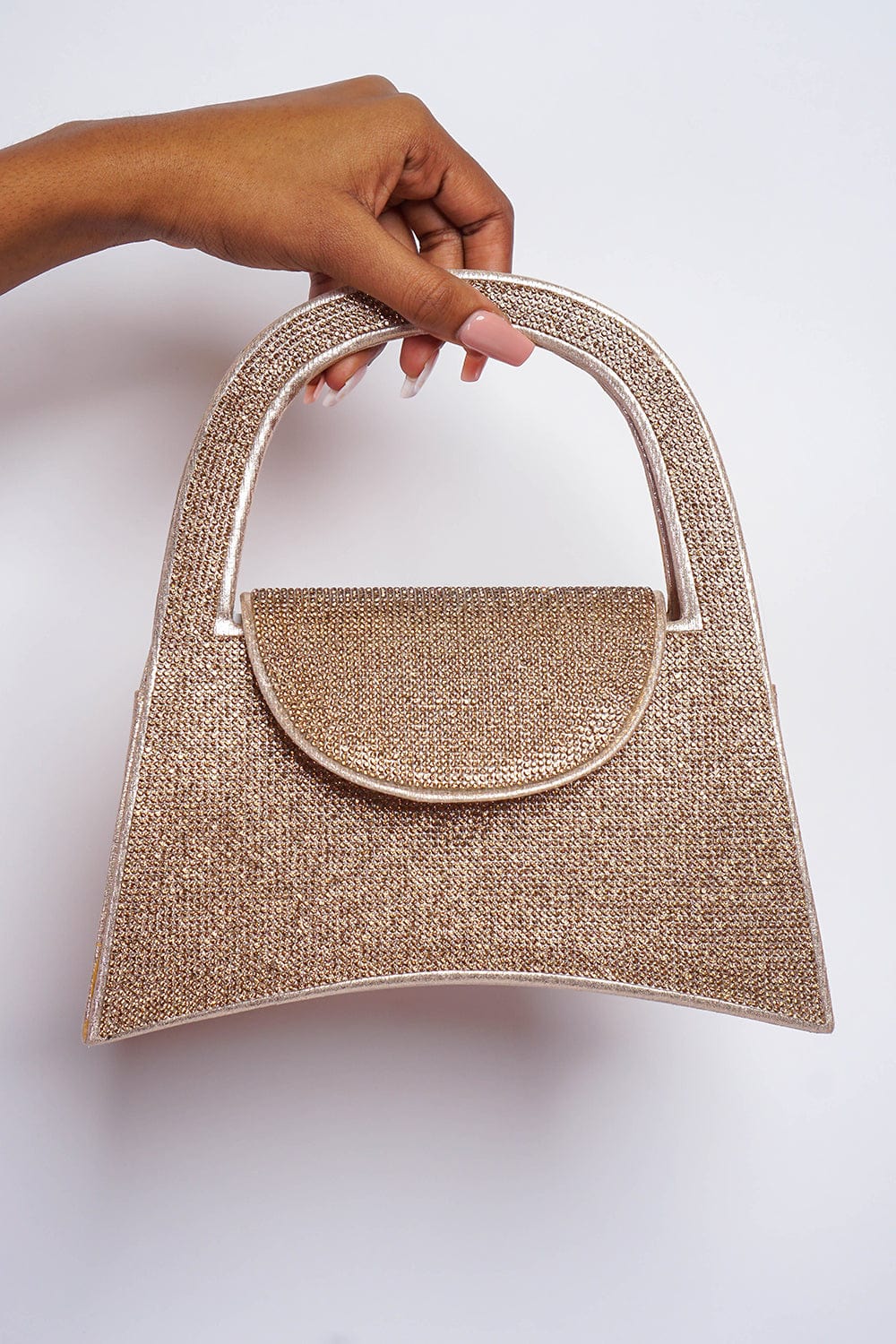 HANDBAGS Gold Arch Rhinestone Handbag - Chloe Dao