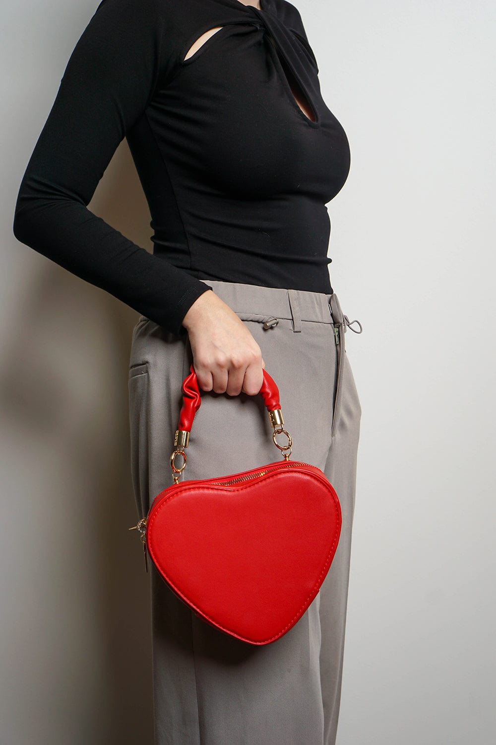 Red Heart Shaped Handbag