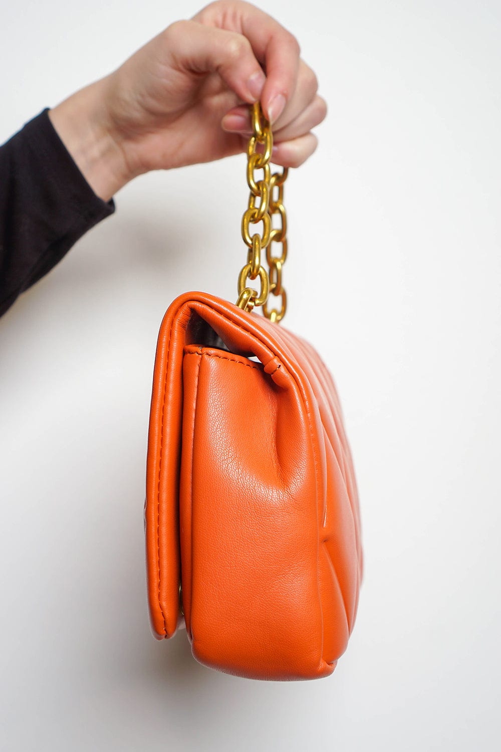 HANDBAGS Tan Diamond Embossed Handbag - Chloe Dao