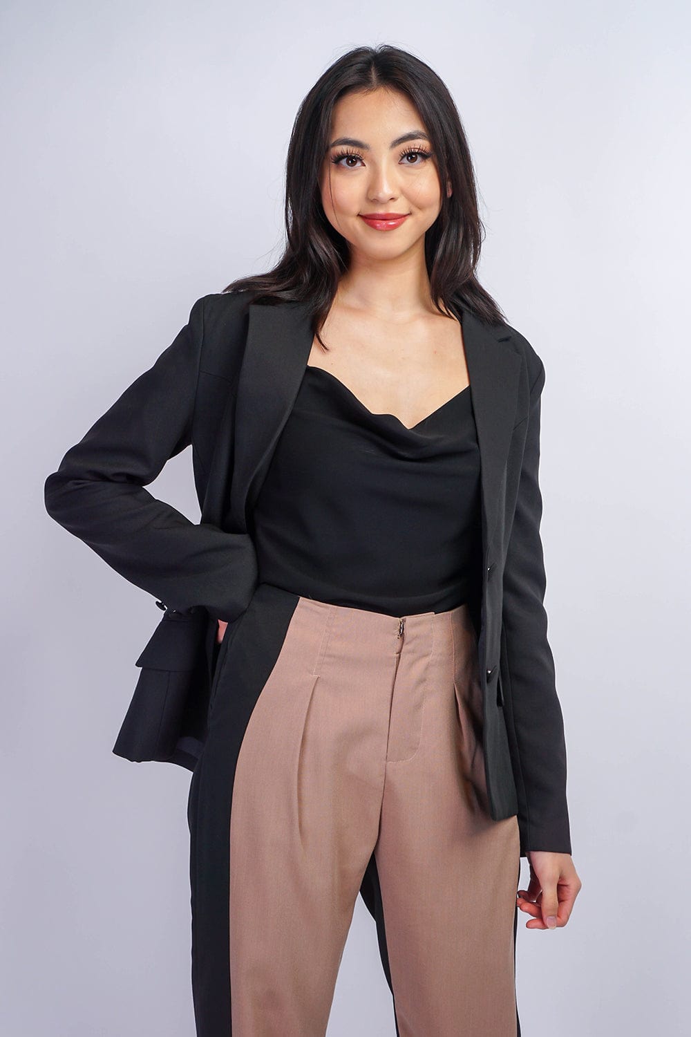 JACKETS Black Rhinestone Lace Up Jacket - Chloe Dao