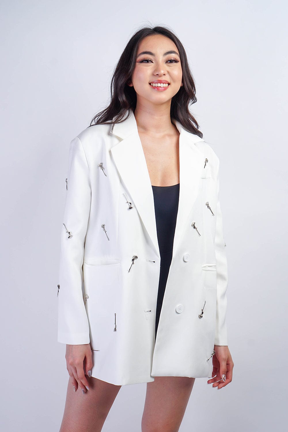 DCD JACKETS White Rose Metal Jacket